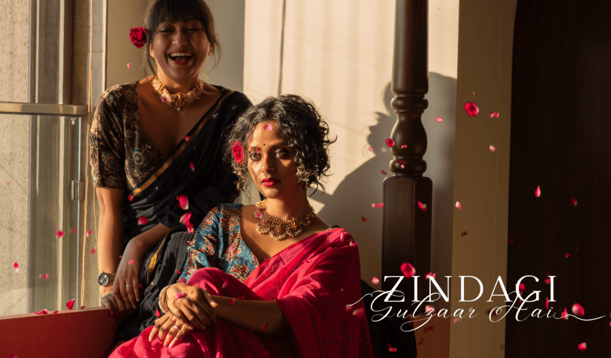 Dress to impress this wedding season, with the unbeatable combination of Ajrak and velvet blouses - suta