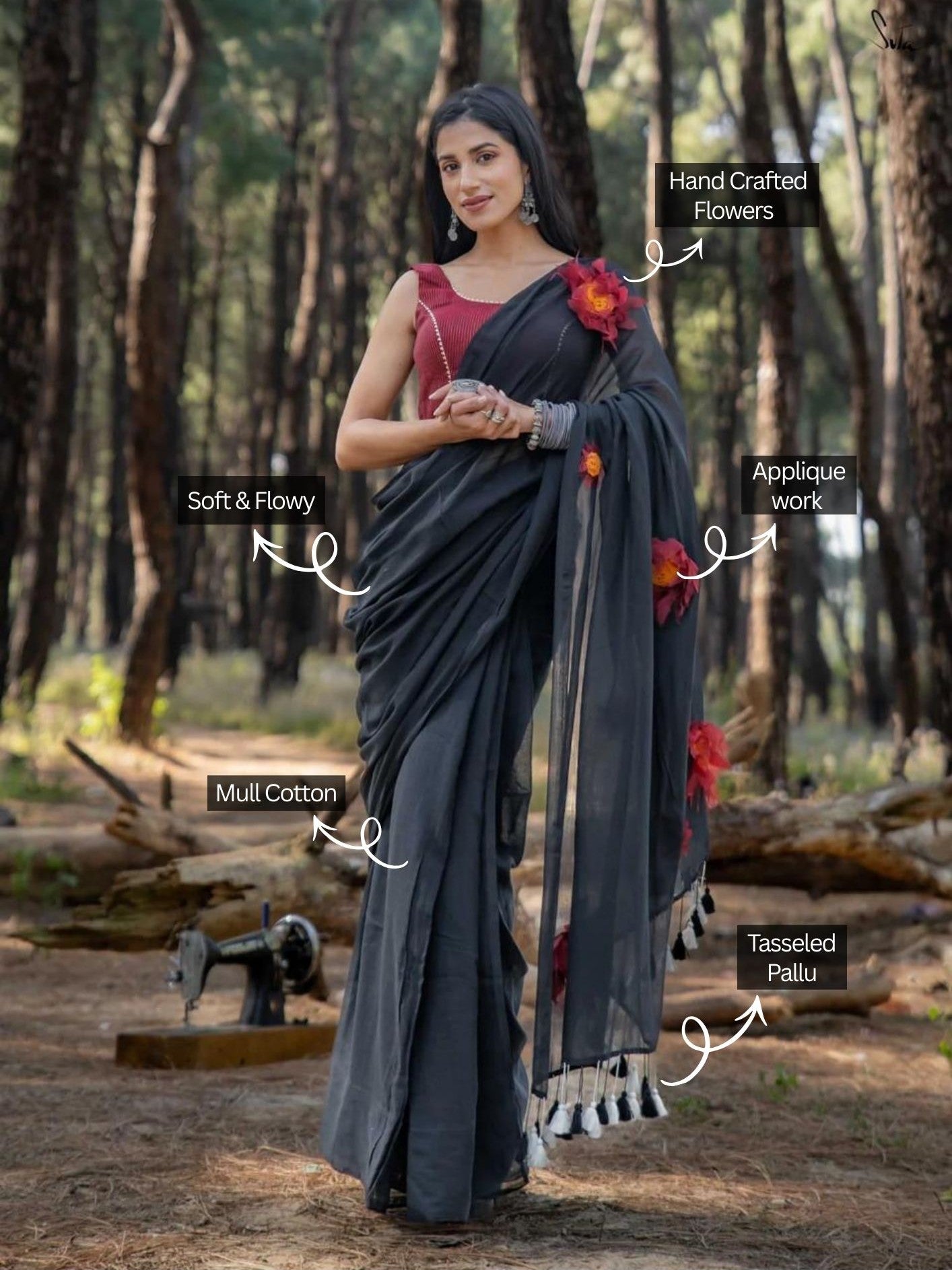 Dipped In Black Sunflower