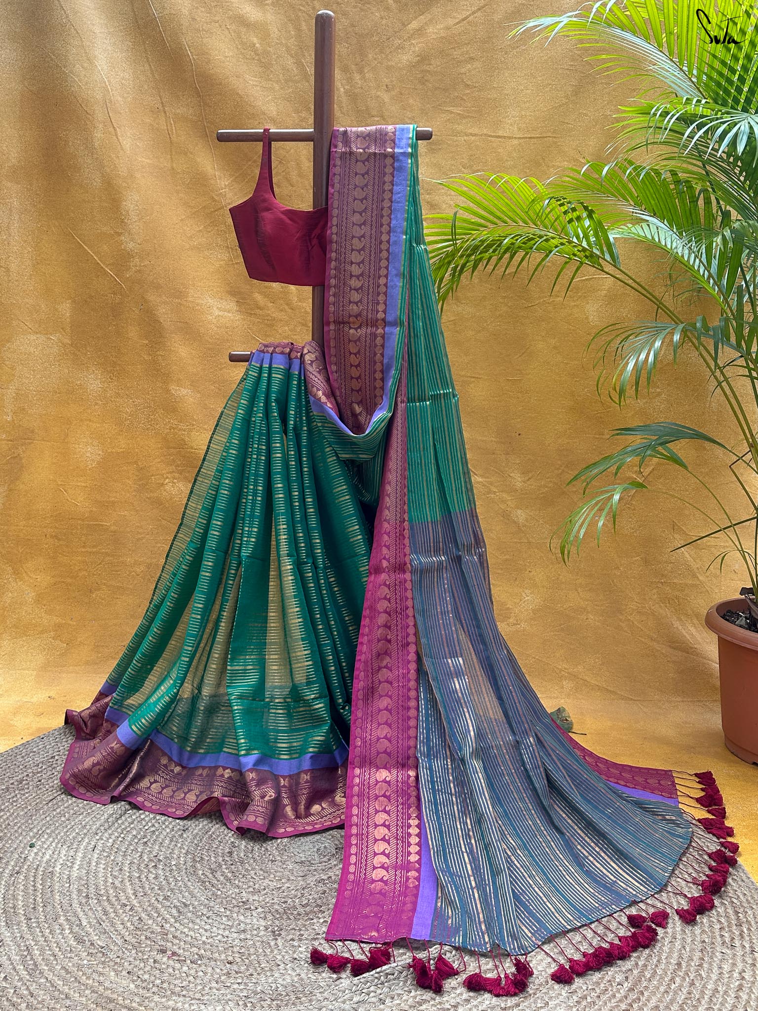 Teal Mirage Zari