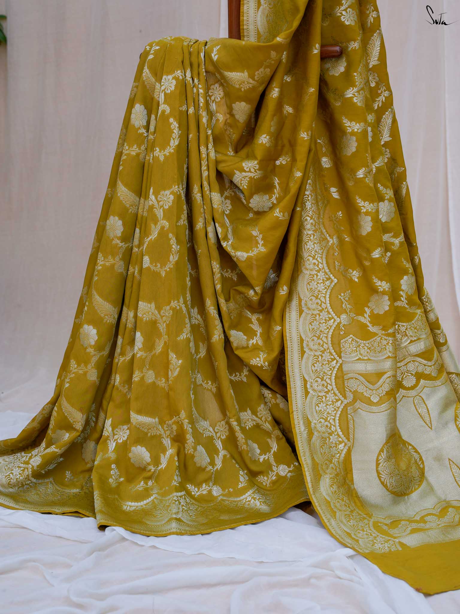 Rakkashi Olive Banarasi Saree