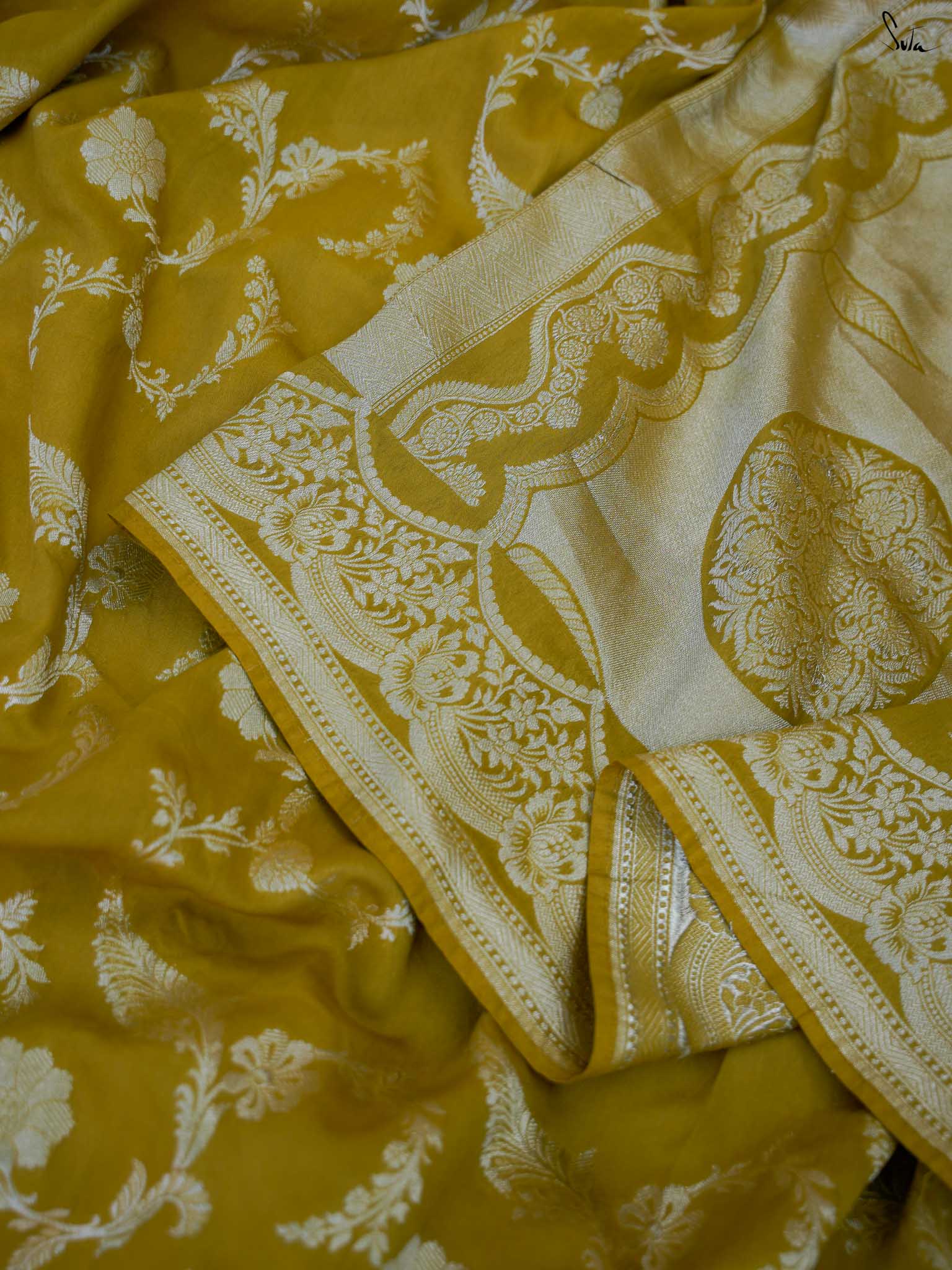 Rakkashi Olive Banarasi Saree