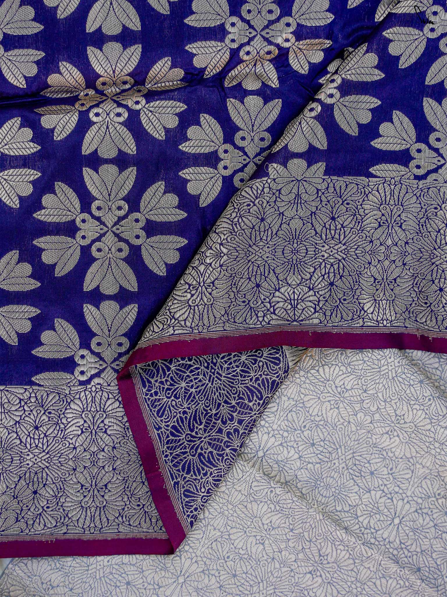 Aasmani Parinda Pearl Banarasi Saree