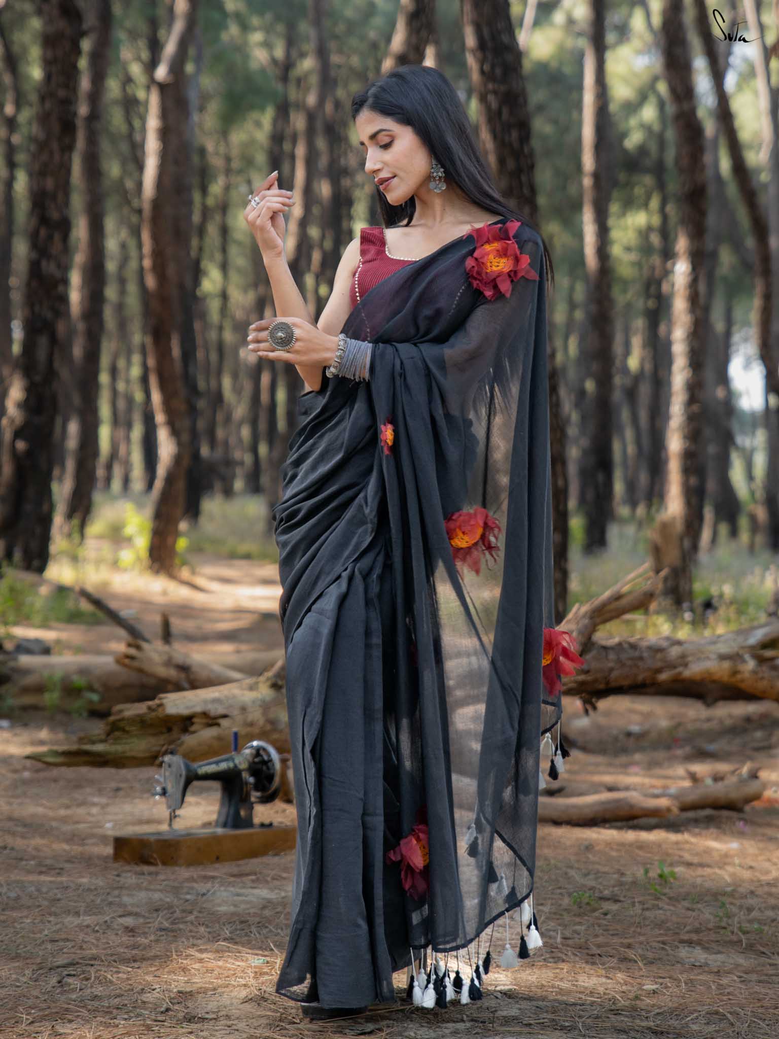 Dipped In Black Sunflower