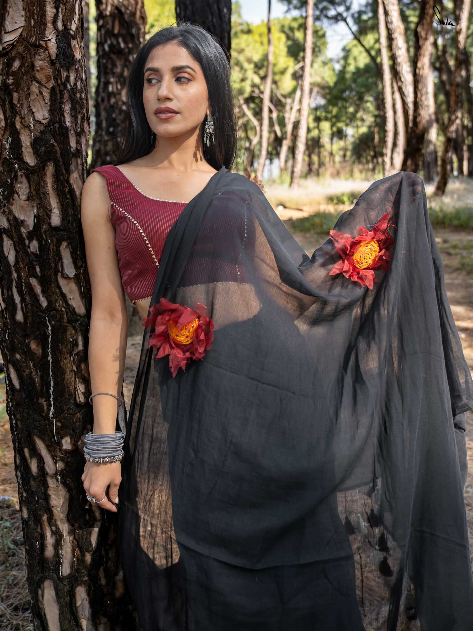 Dipped In Black Sunflower