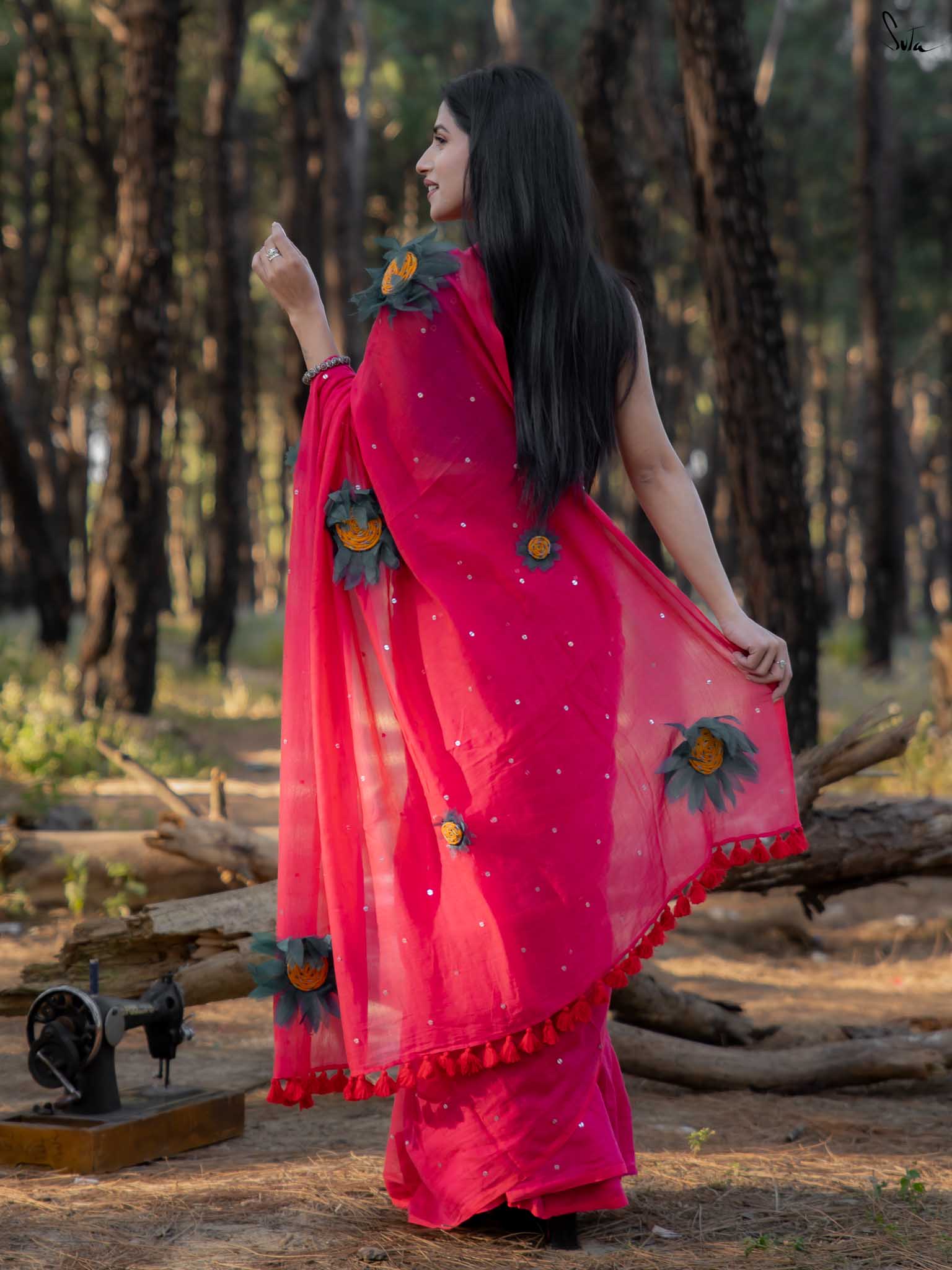 Dipped In Fuchia Sunflower