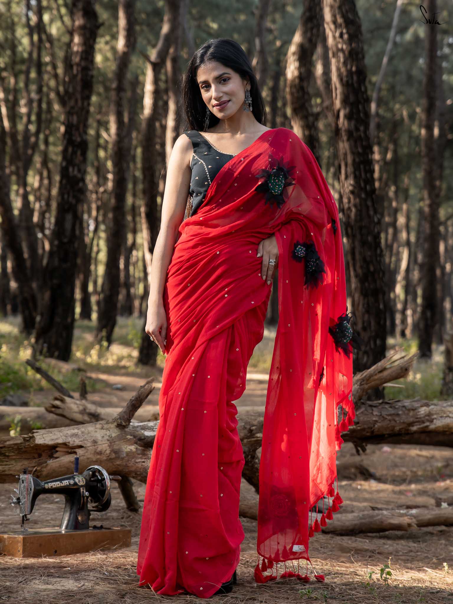 Dipped In Red Sunflower