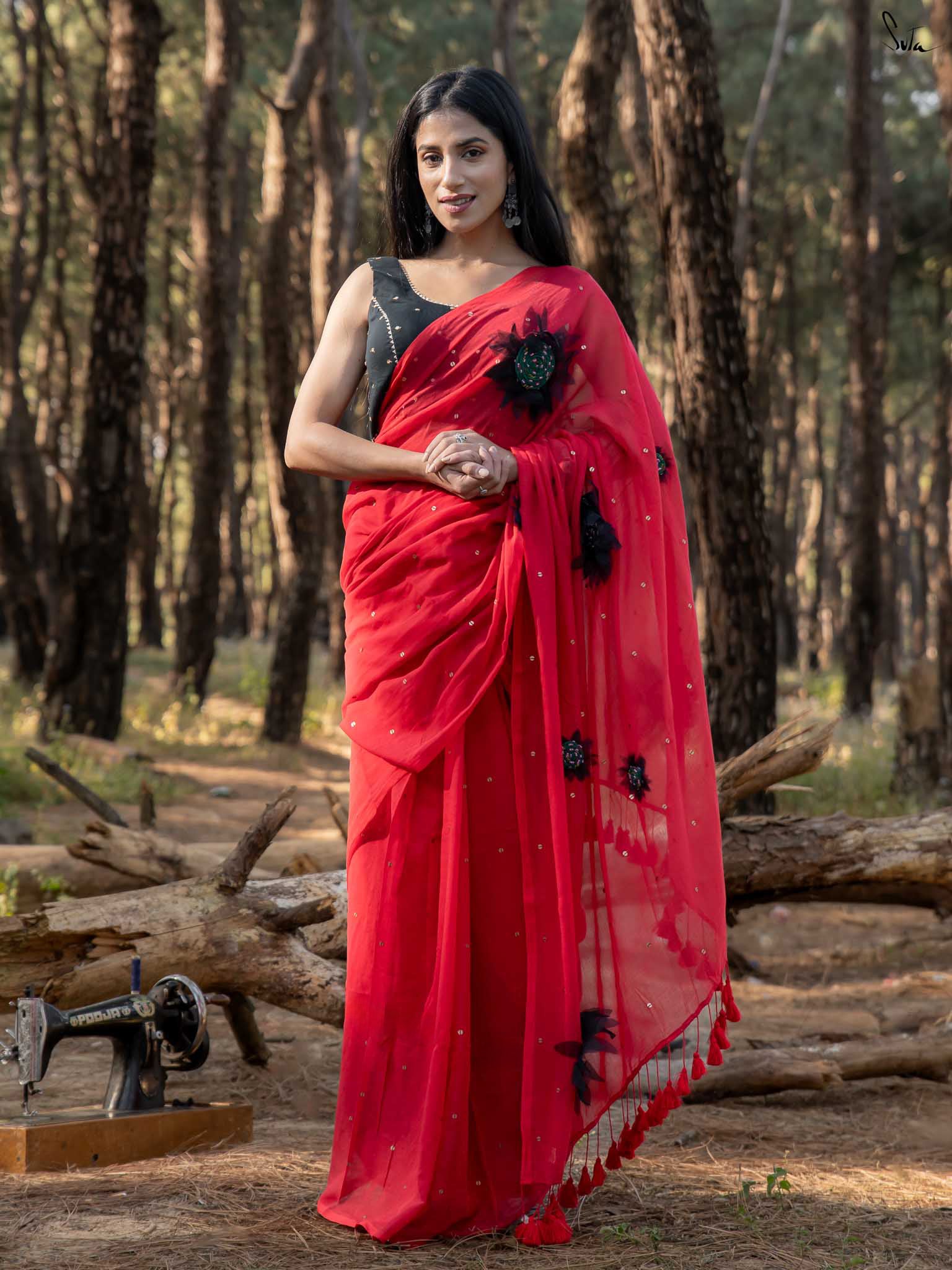 Dipped In Red Sunflower