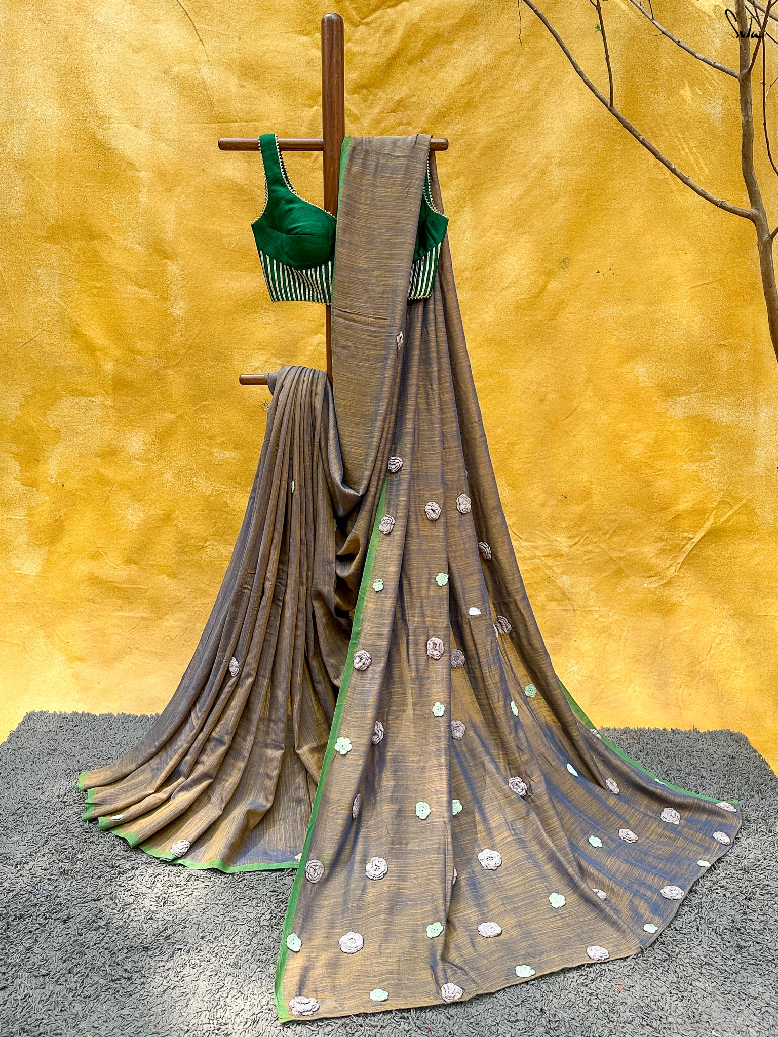 Golden Bloom in Black