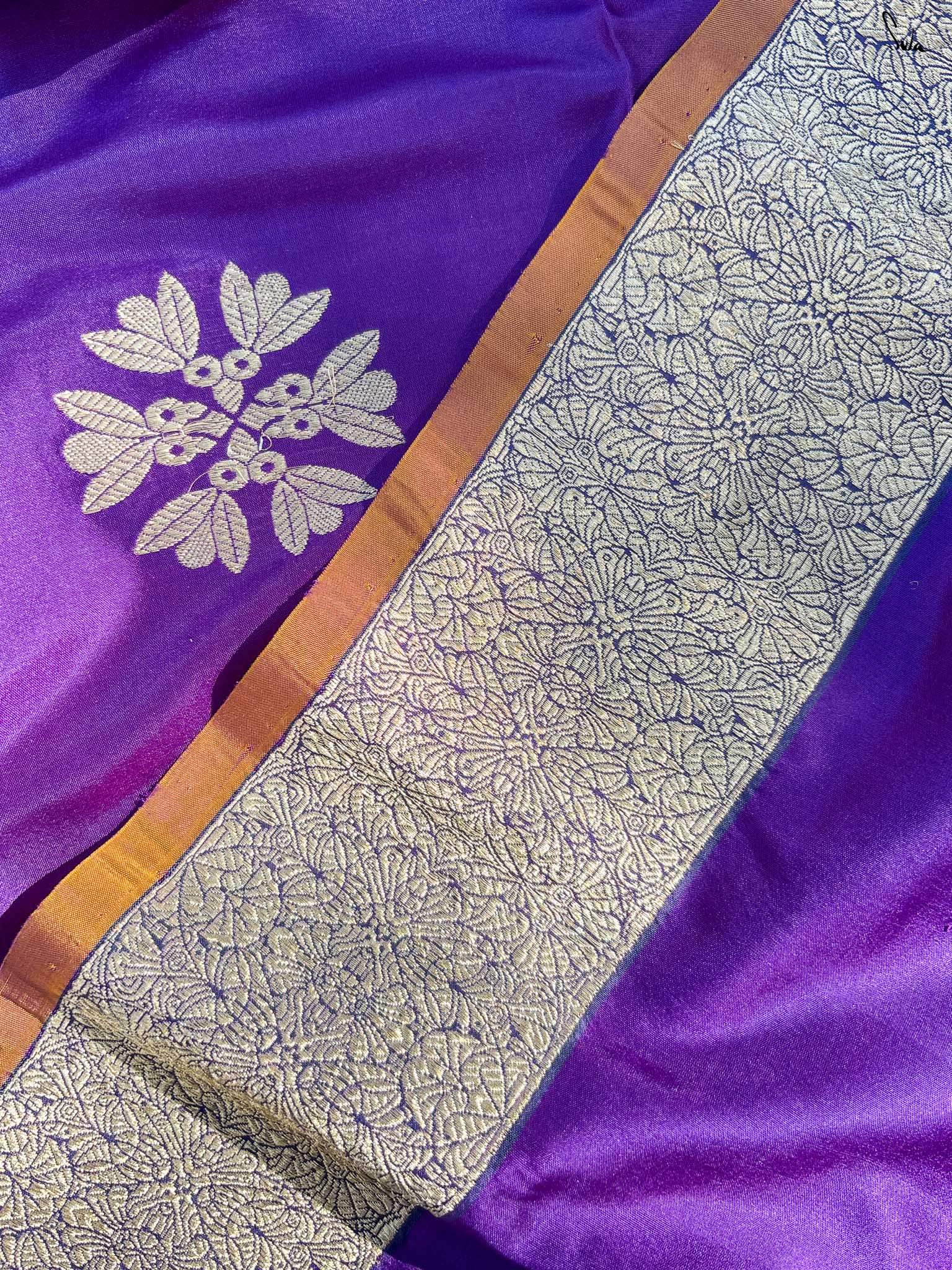 Haseen Shahaana Purple Banarasi Saree