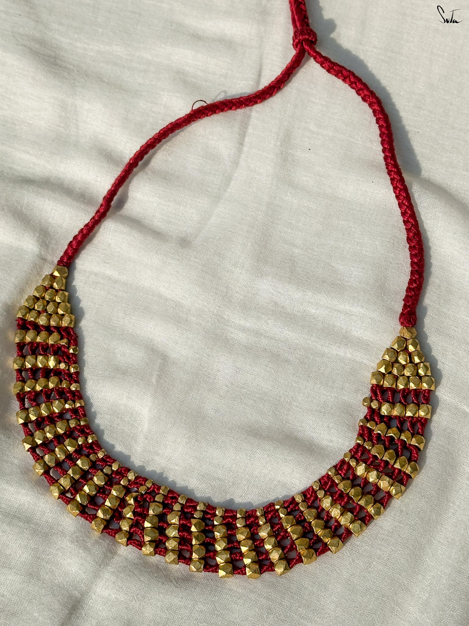 Hima (Handcrafted Dhokra Brass Neckpiece)