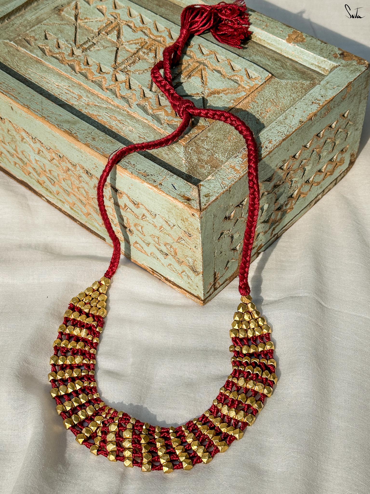Hima (Handcrafted Dhokra Brass Neckpiece)