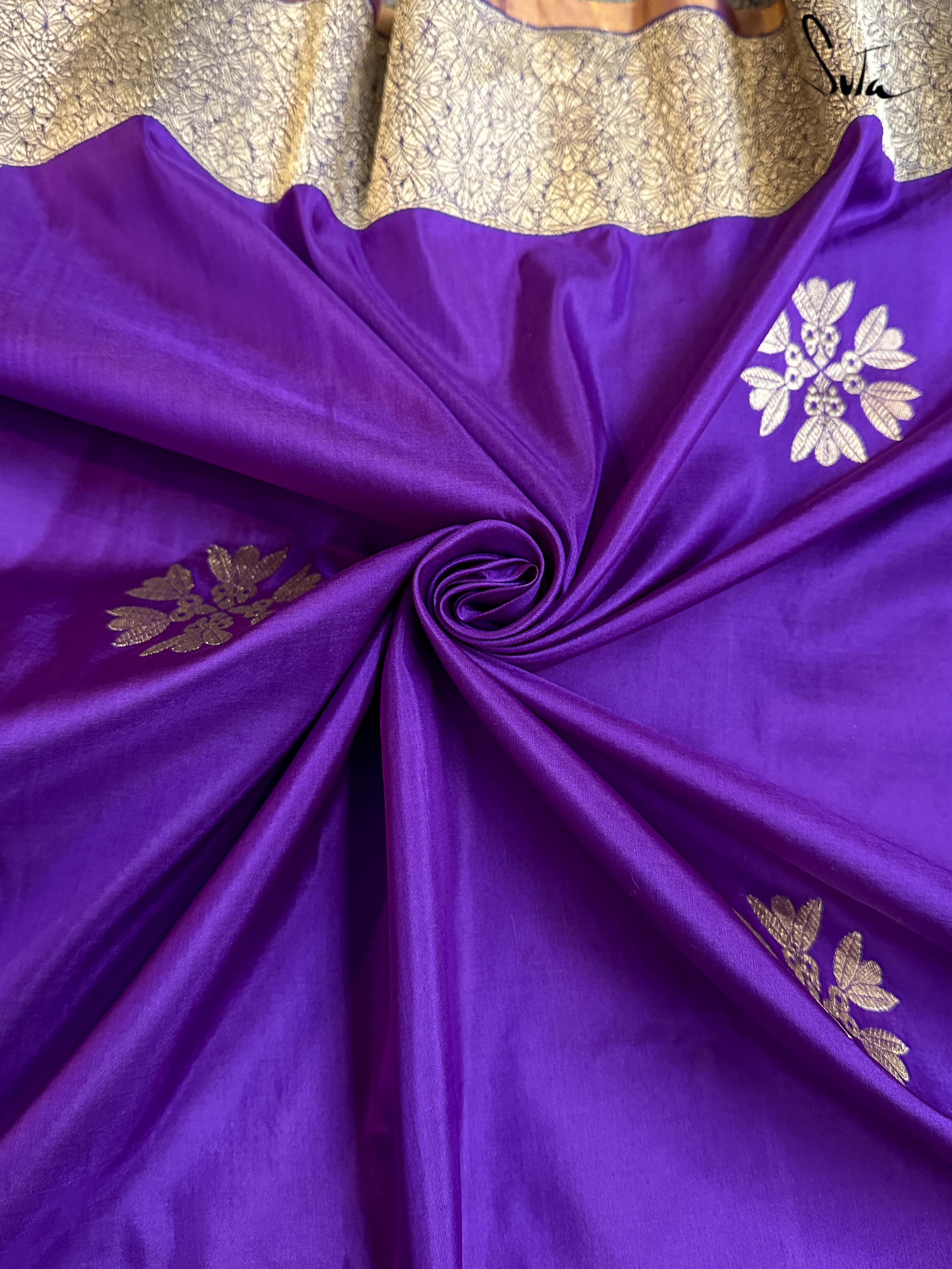 Haseen Shahaana Purple Banarasi Saree