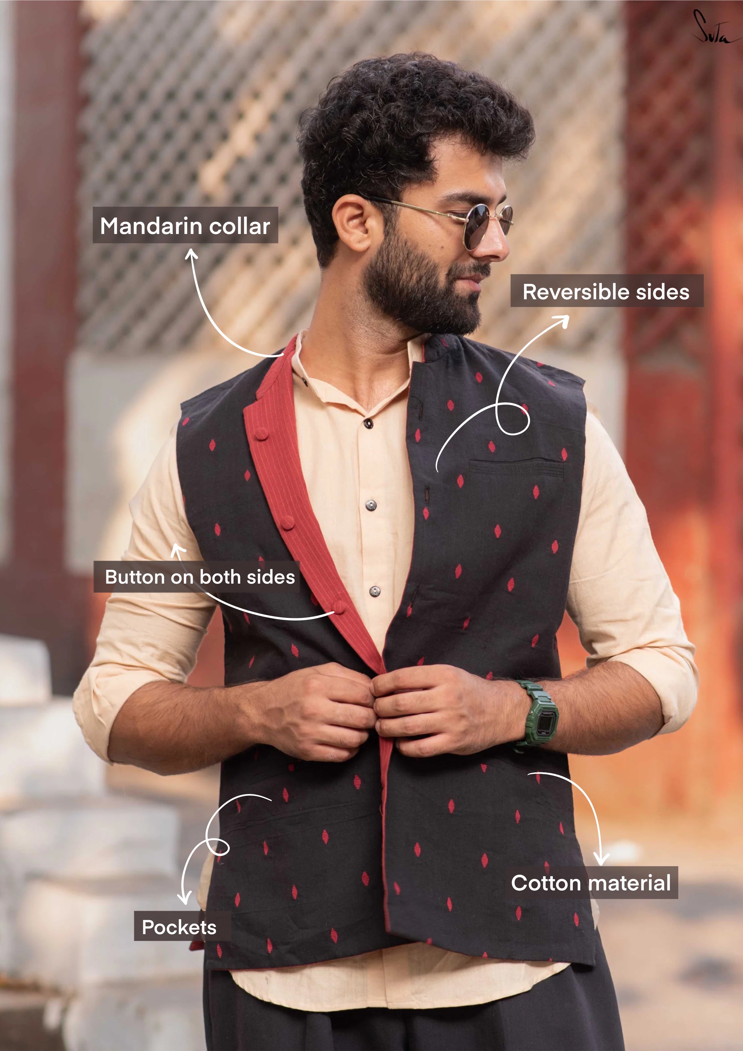 Do Energy (Reversible Nehru Jacket)