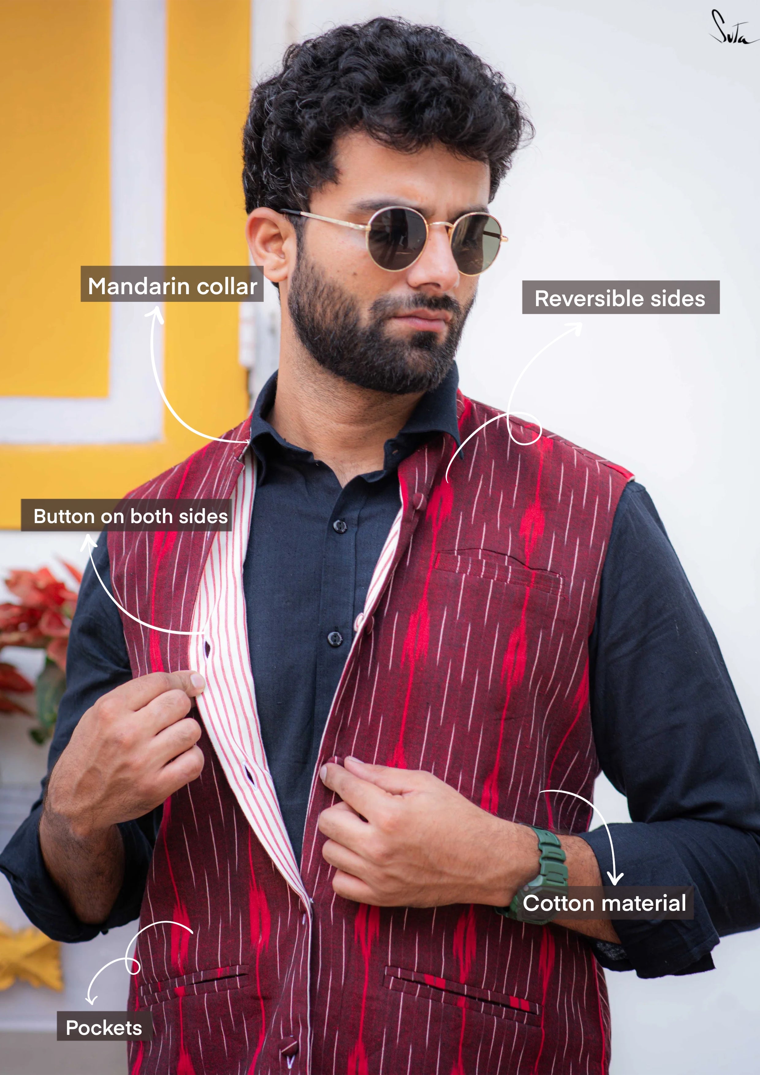 Do Minute (Reversible Nehru Jacket)