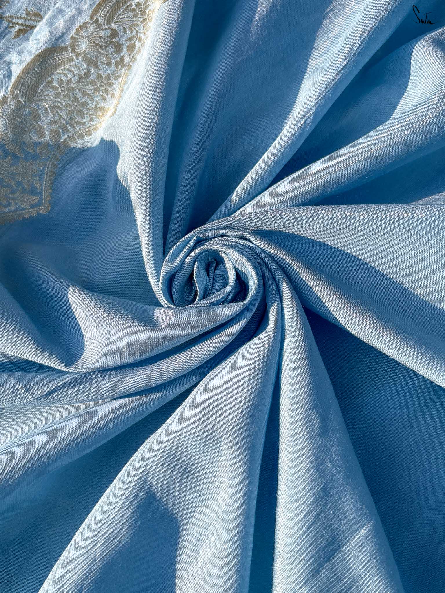 Mokshda Sky Blue Banarasi Saree