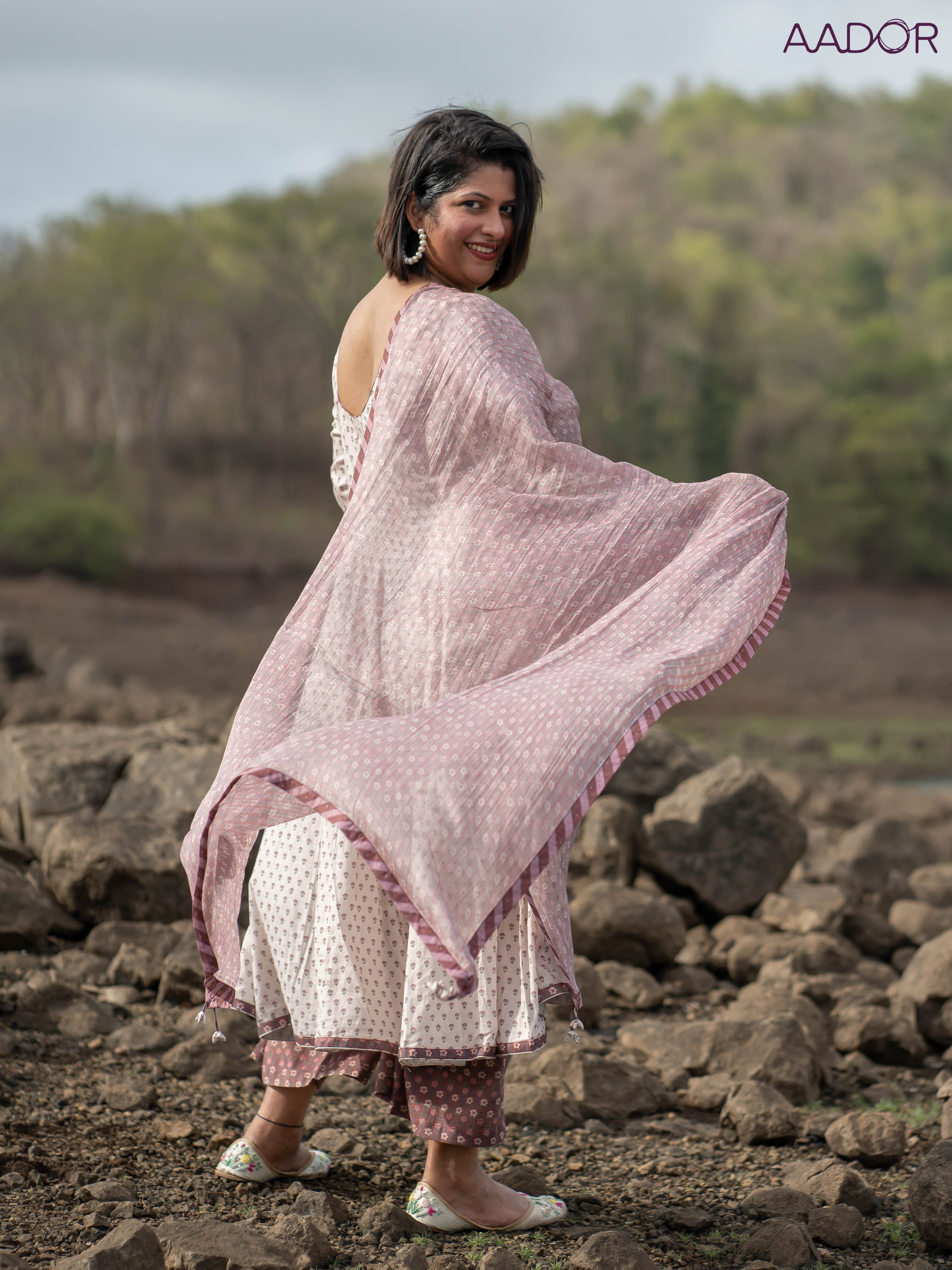 Moonlit Sparrow Dupatta