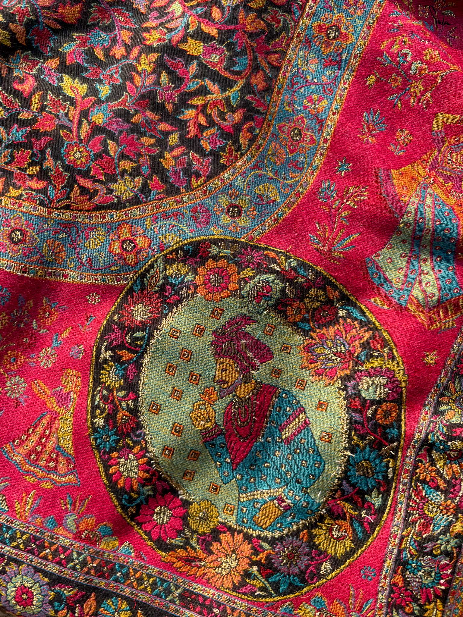 Nettle Pashm Multicolour Woolen Saree