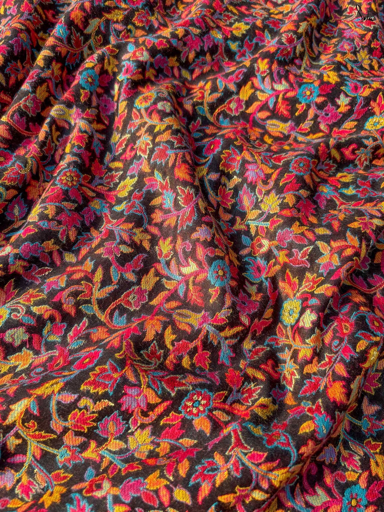 Nettle Pashm Multicolour Woolen Saree