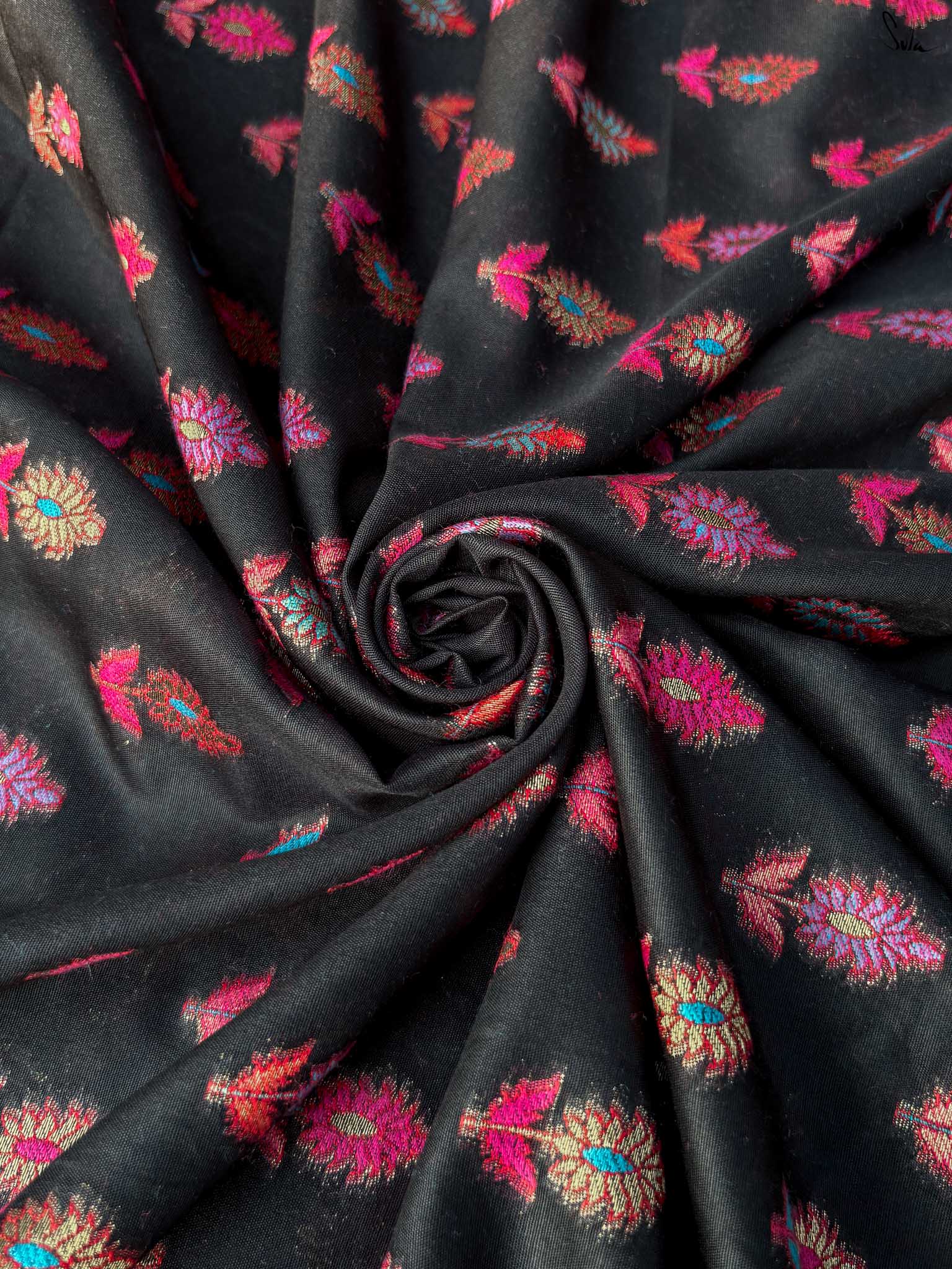 Pine Pashm Multicolour Woolen Saree