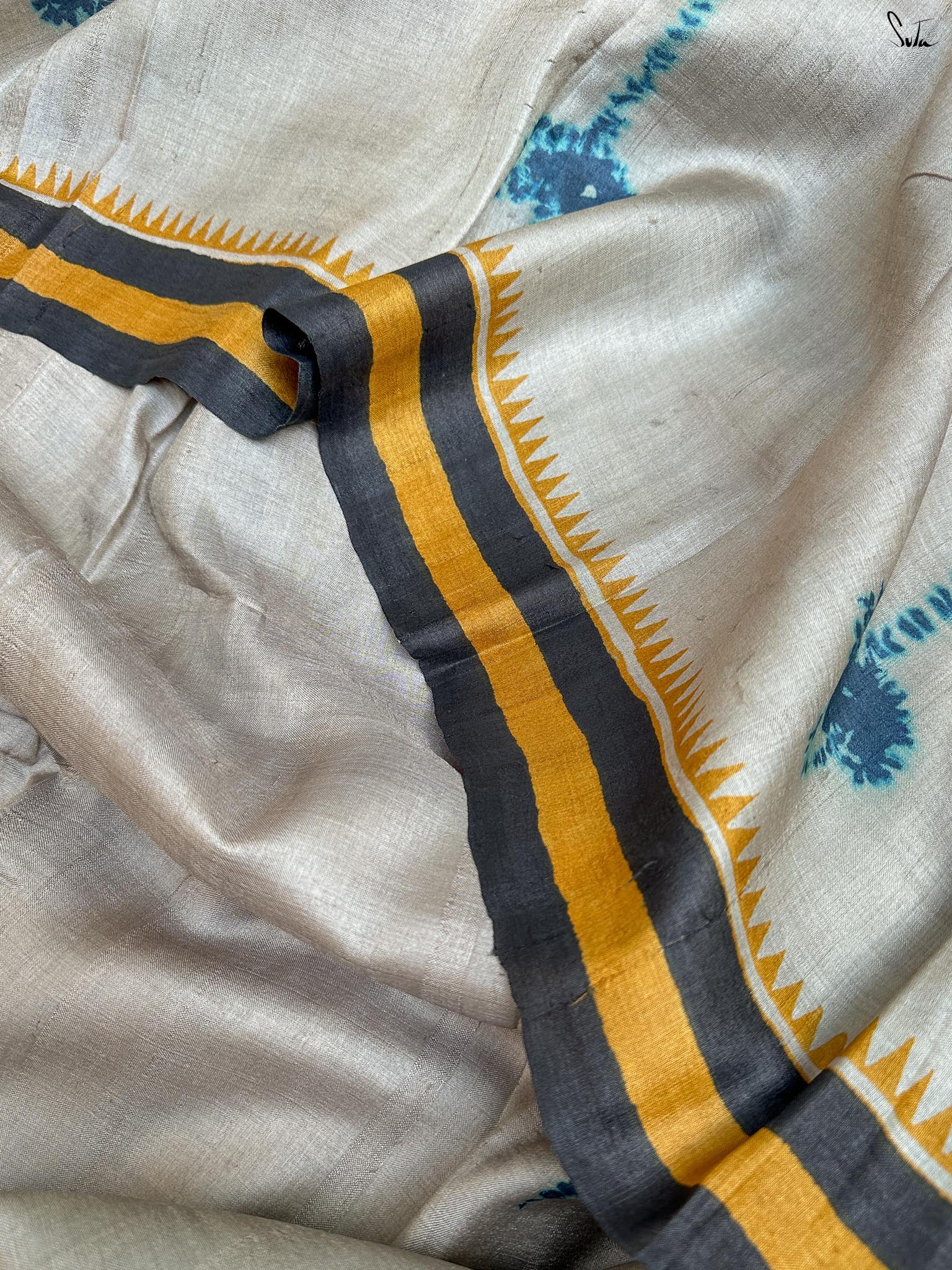 Rang Tarang (Pure Tussar Hand Needle Shibori Saree)
