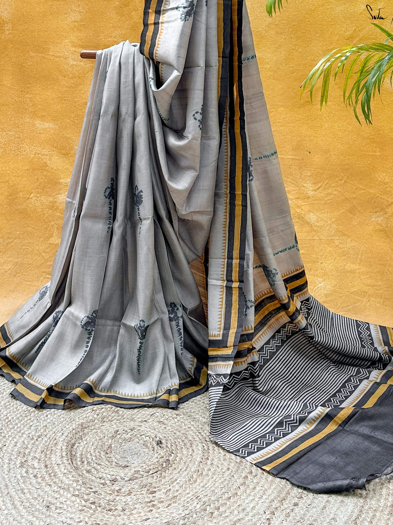 Rang Tarang (Pure Tussar Hand Needle Shibori Saree)