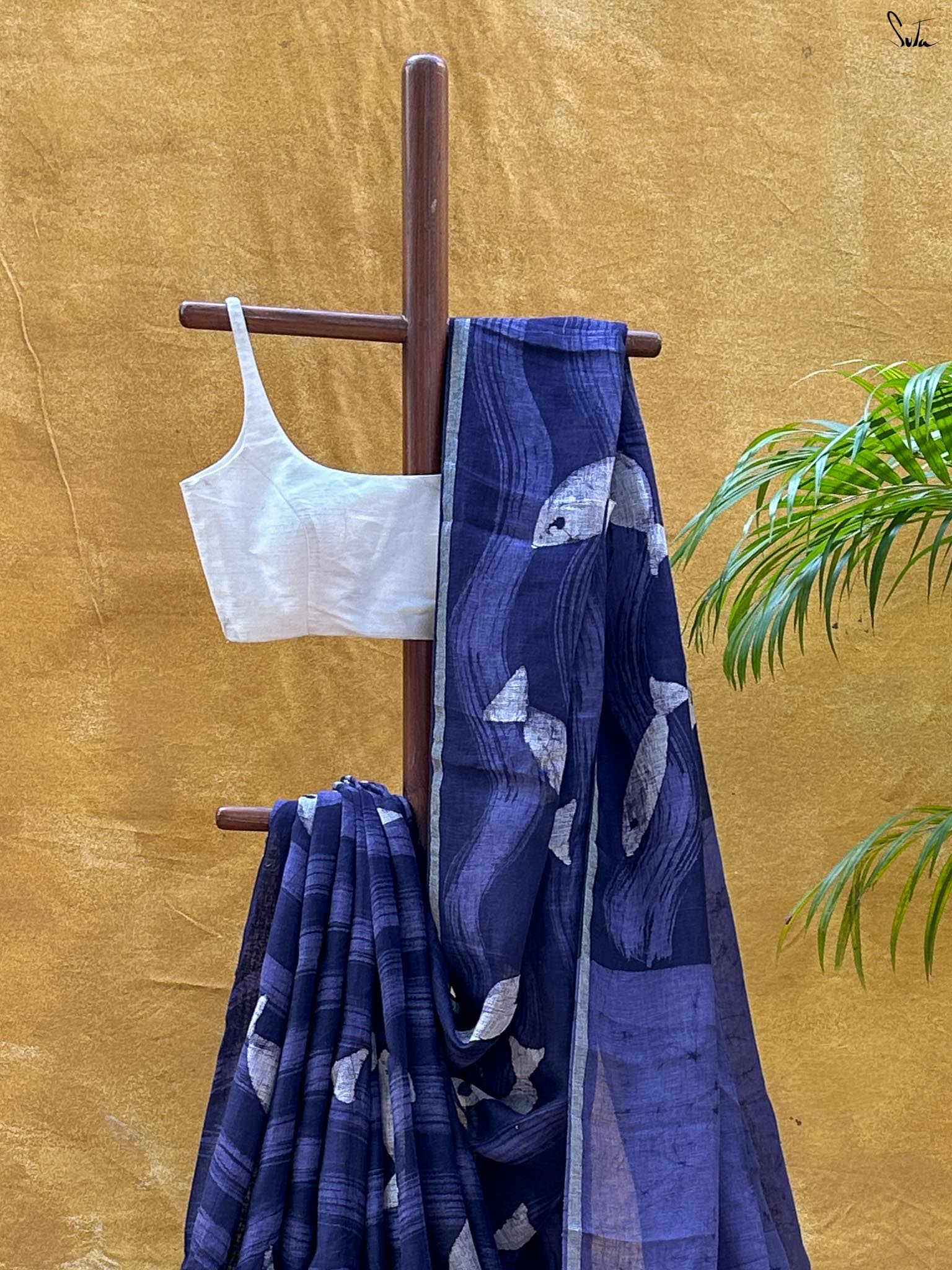 Rang Tarini (Pure Linen Hand Batik Saree)