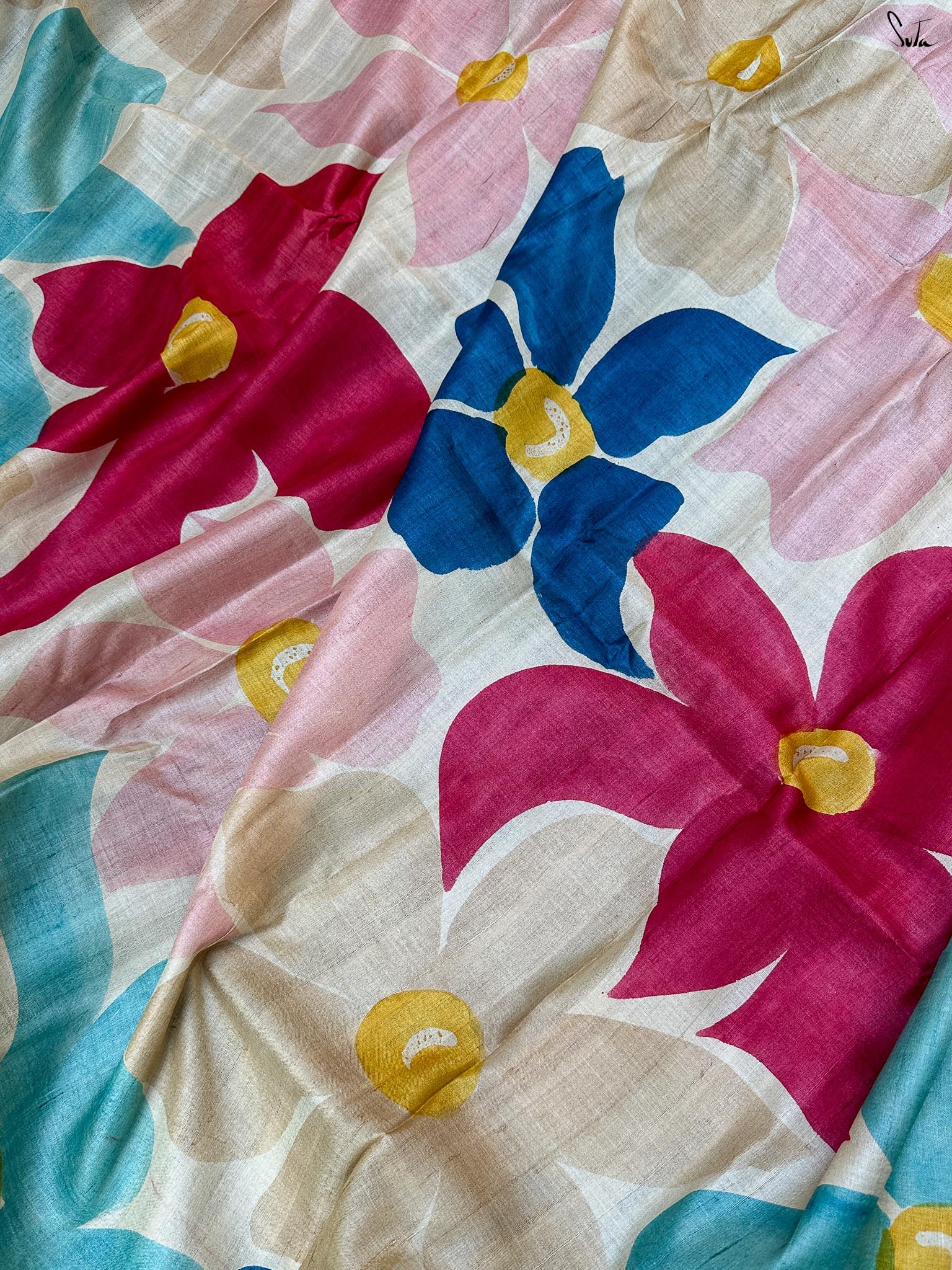 Rang Vibe (Pure Tussar Hand Painted Saree)
