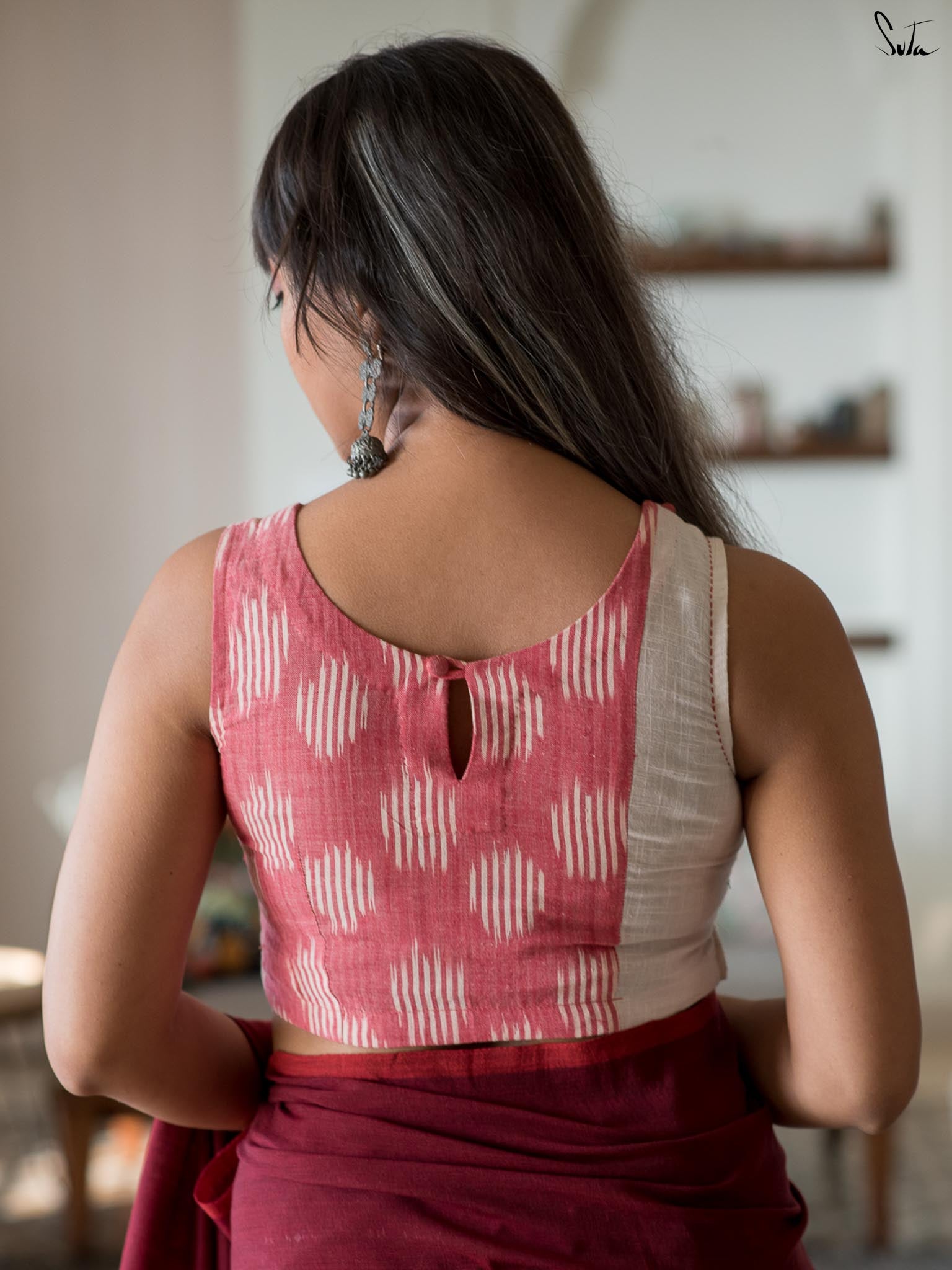 Overlap Gulabi Ikkat