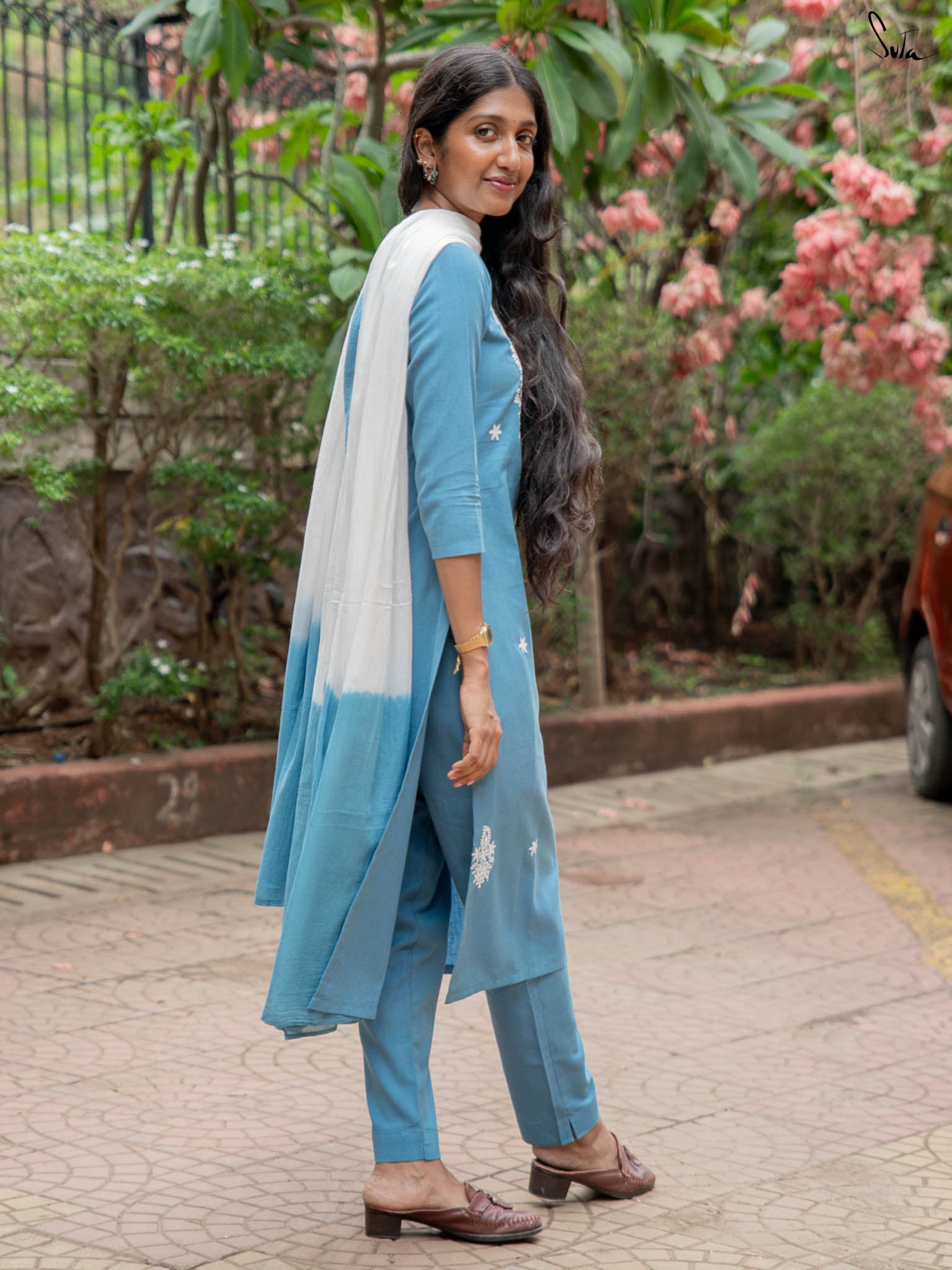 Suta Blue Cotton Kurta Set