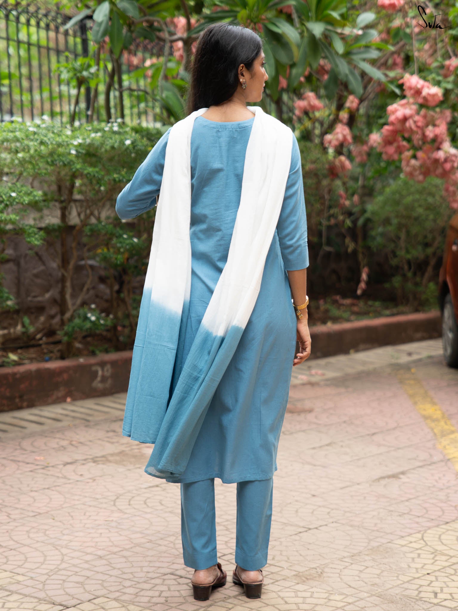 Suta Blue Cotton Kurta Set