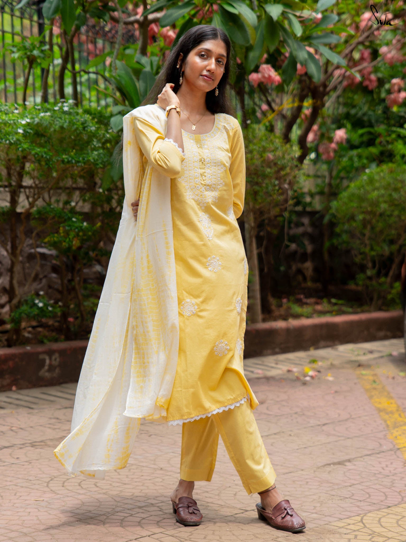 Suta Yellow Cotton Kurta Set