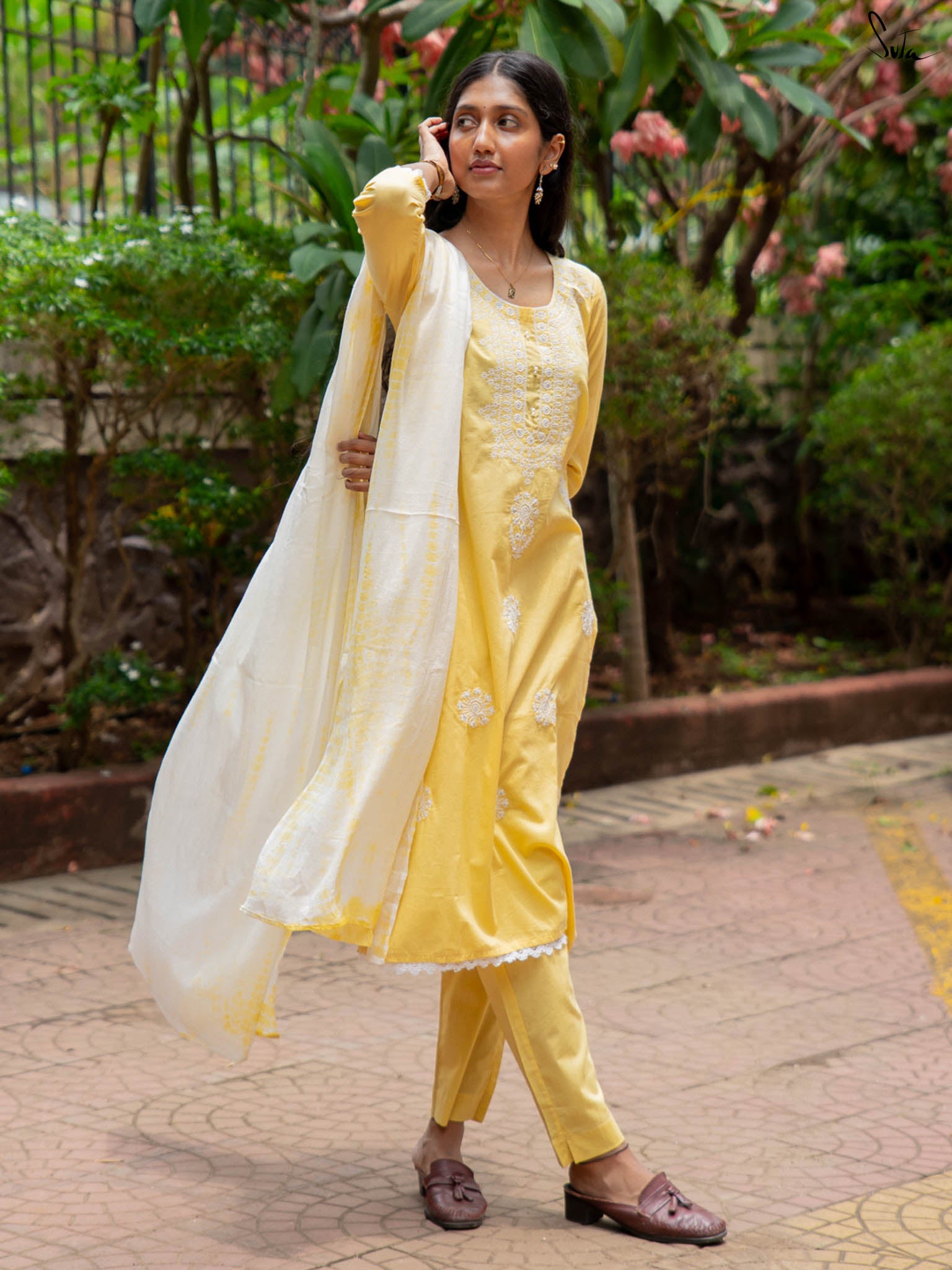 Suta Yellow Cotton Kurta Set