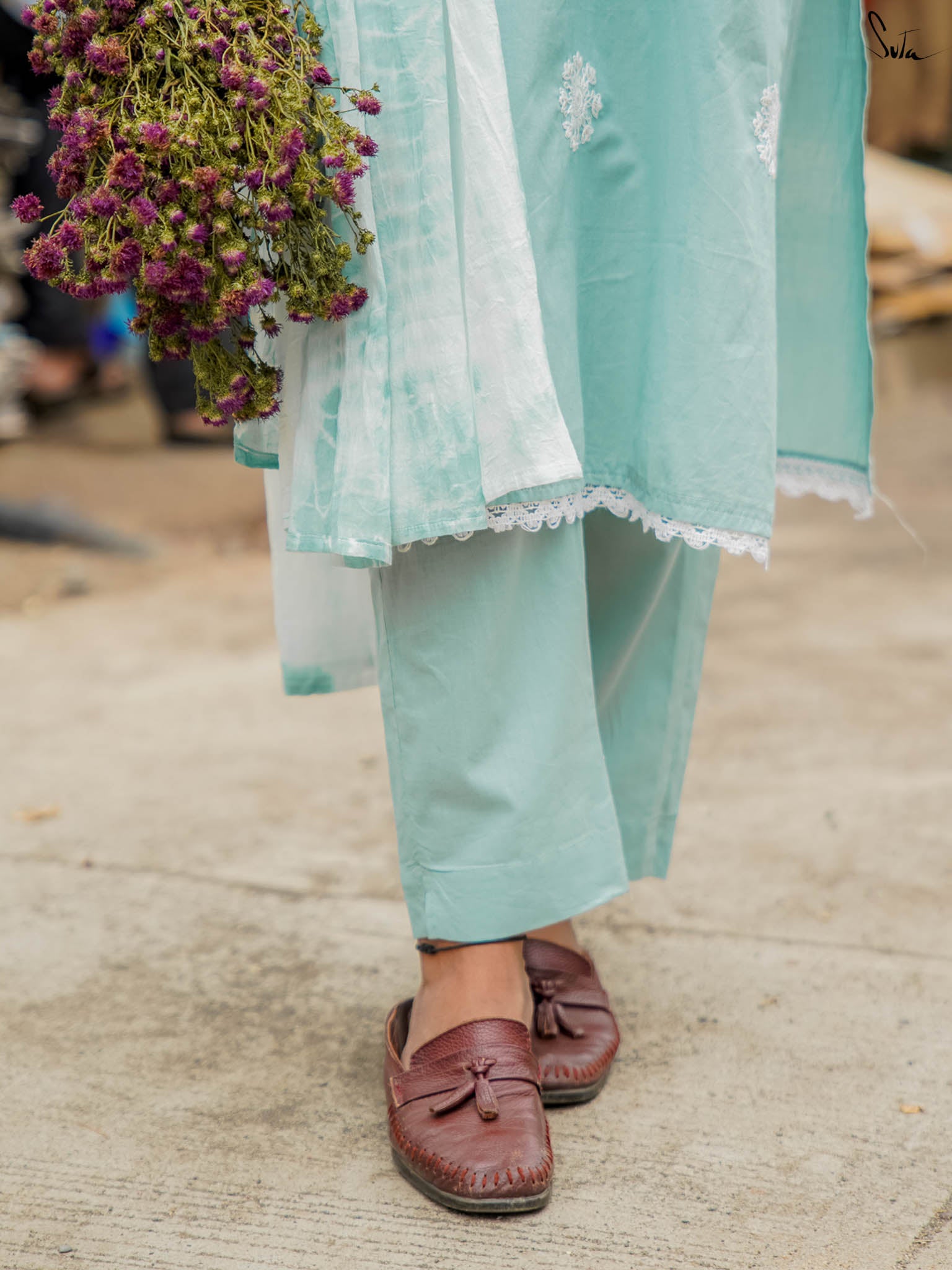 Suta Blue Cotton Kurta Set