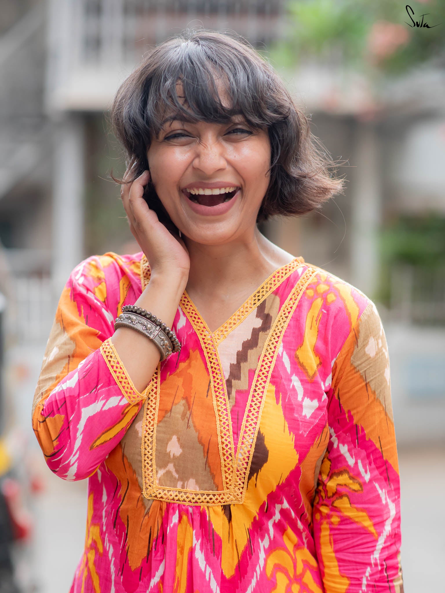 Suta Multicolour Cotton Kurta Set