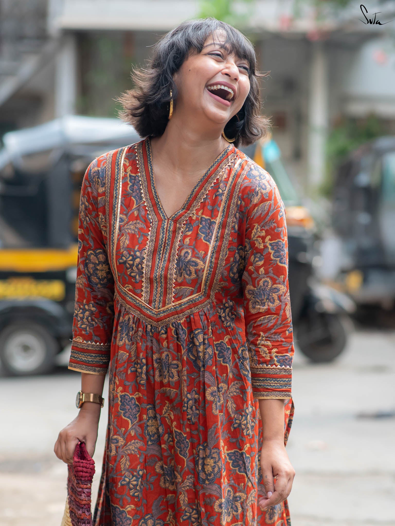 Suta Maroon Cotton Kurta Set