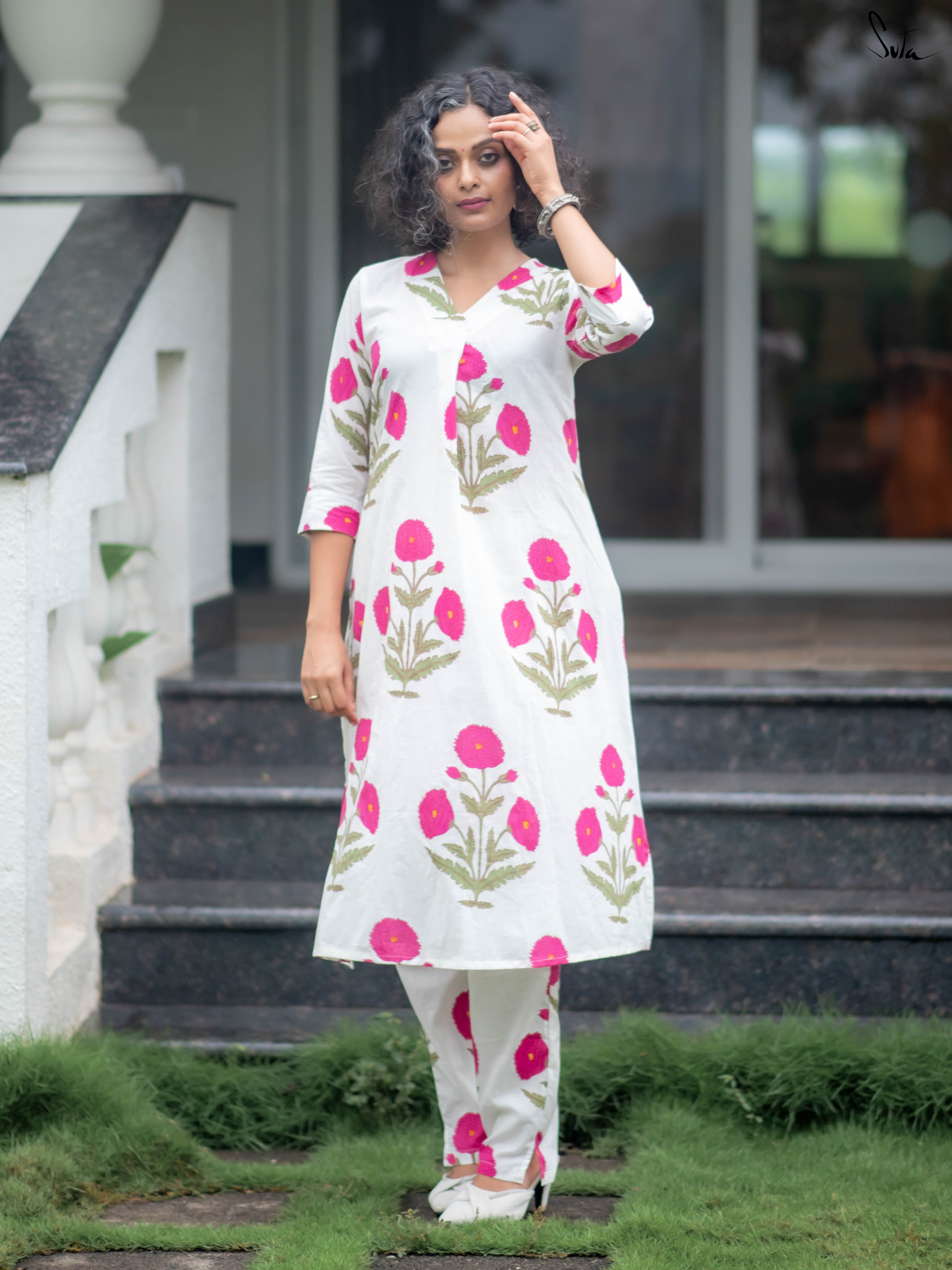 Suta White Cotton Kurta Set