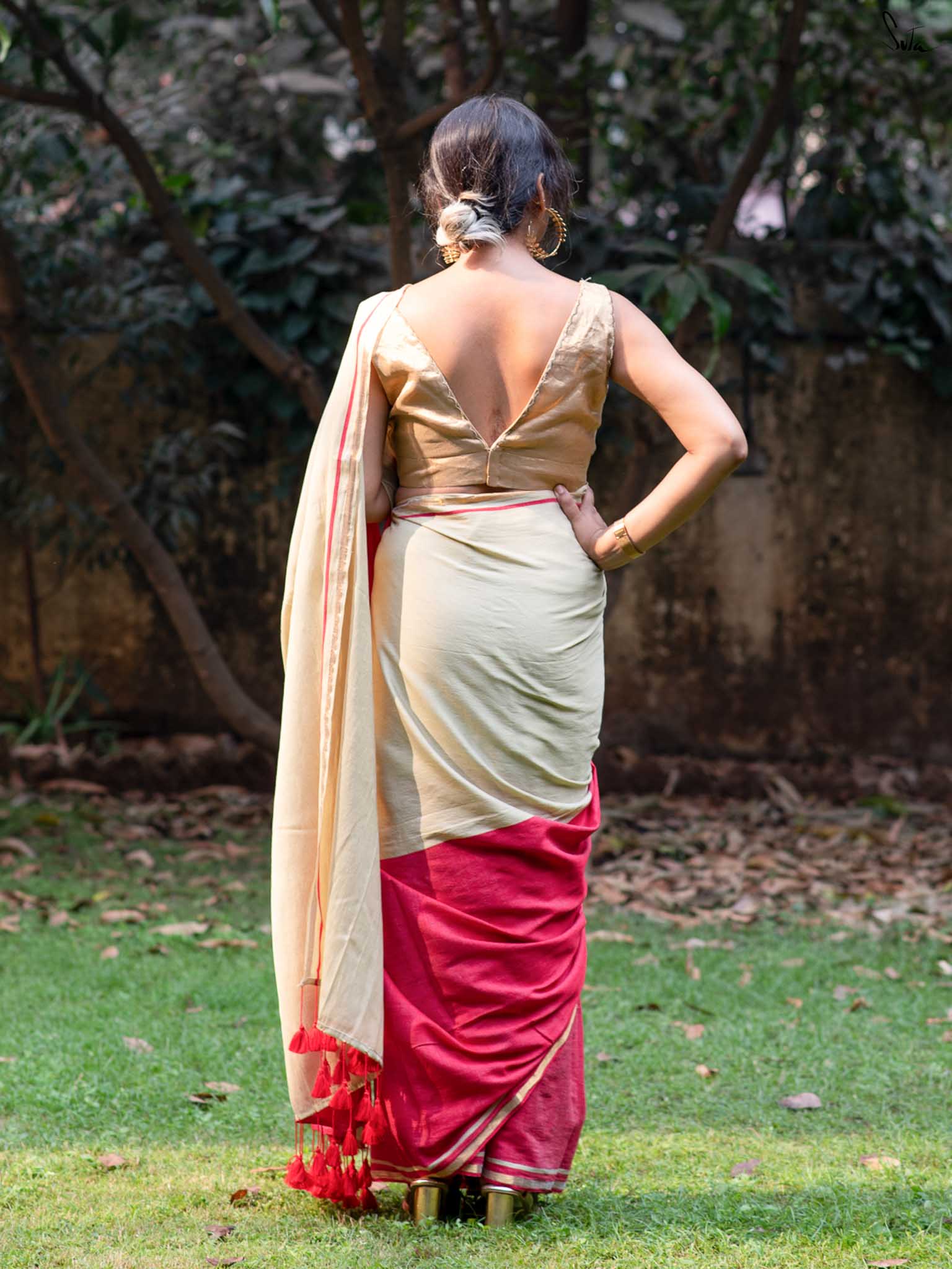 Double Trouble - Off White & Red