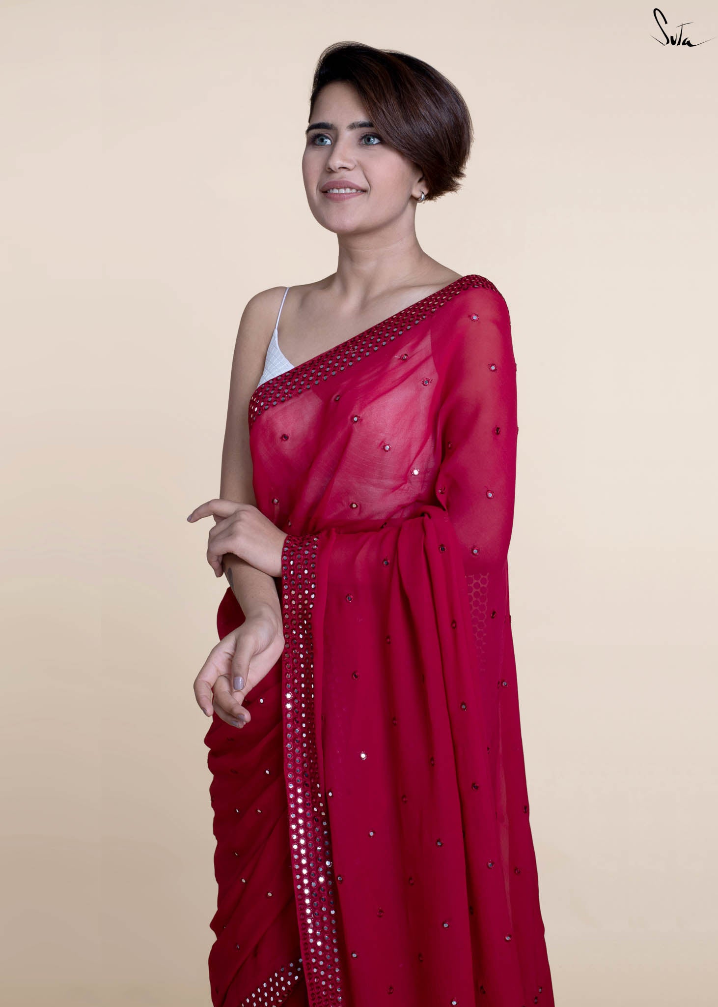 Classic Red Saree
