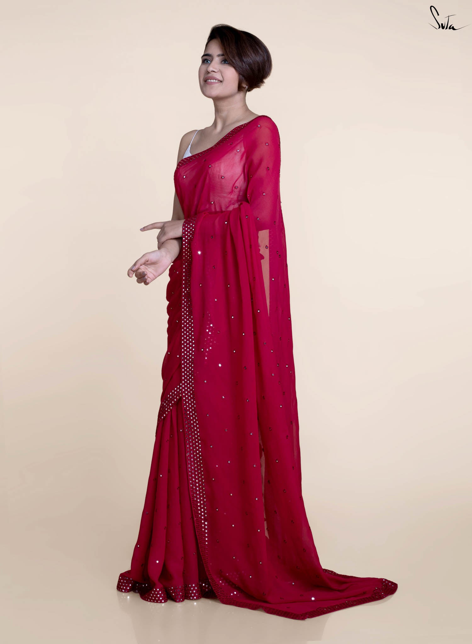 Classic Red Saree