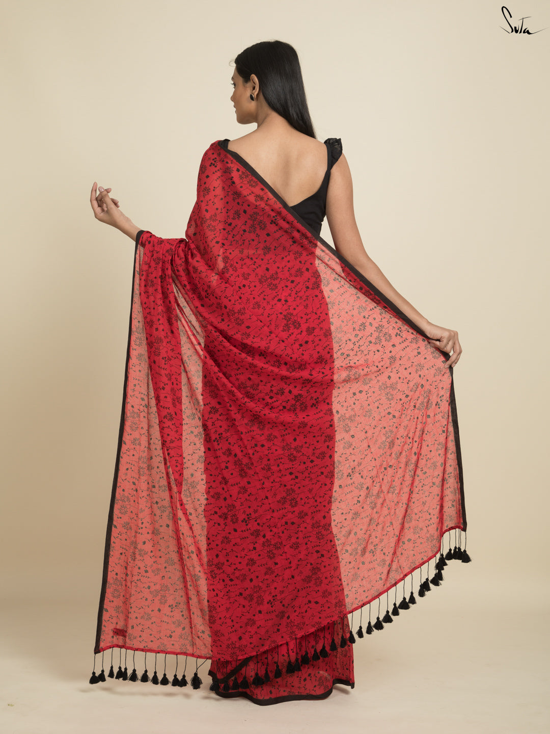 Symphony Of Red Saree