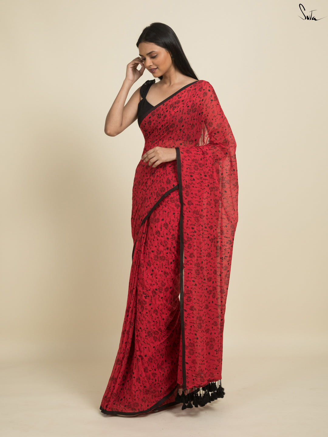 Symphony Of Red Saree