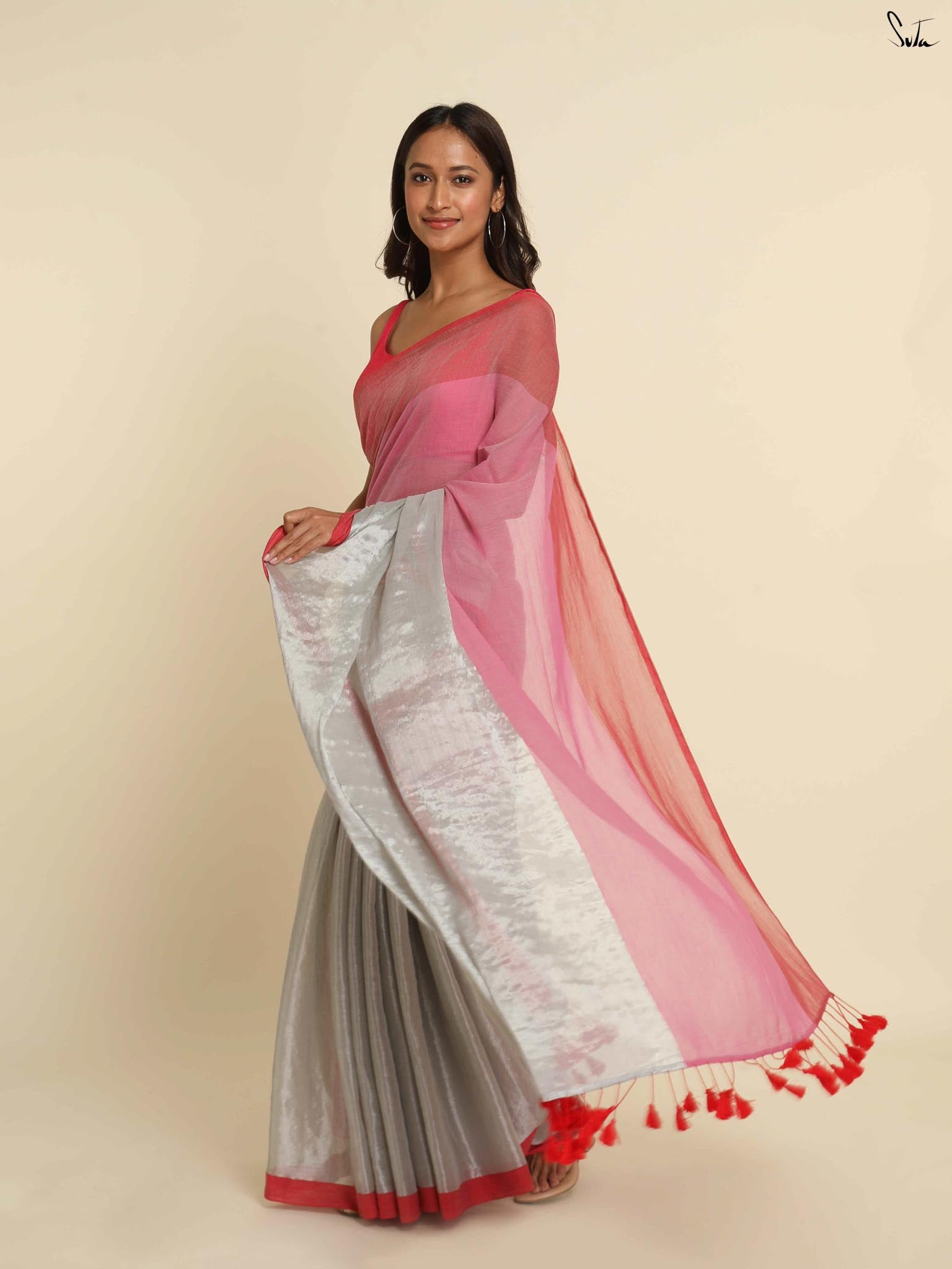 Tickle Pink Saree