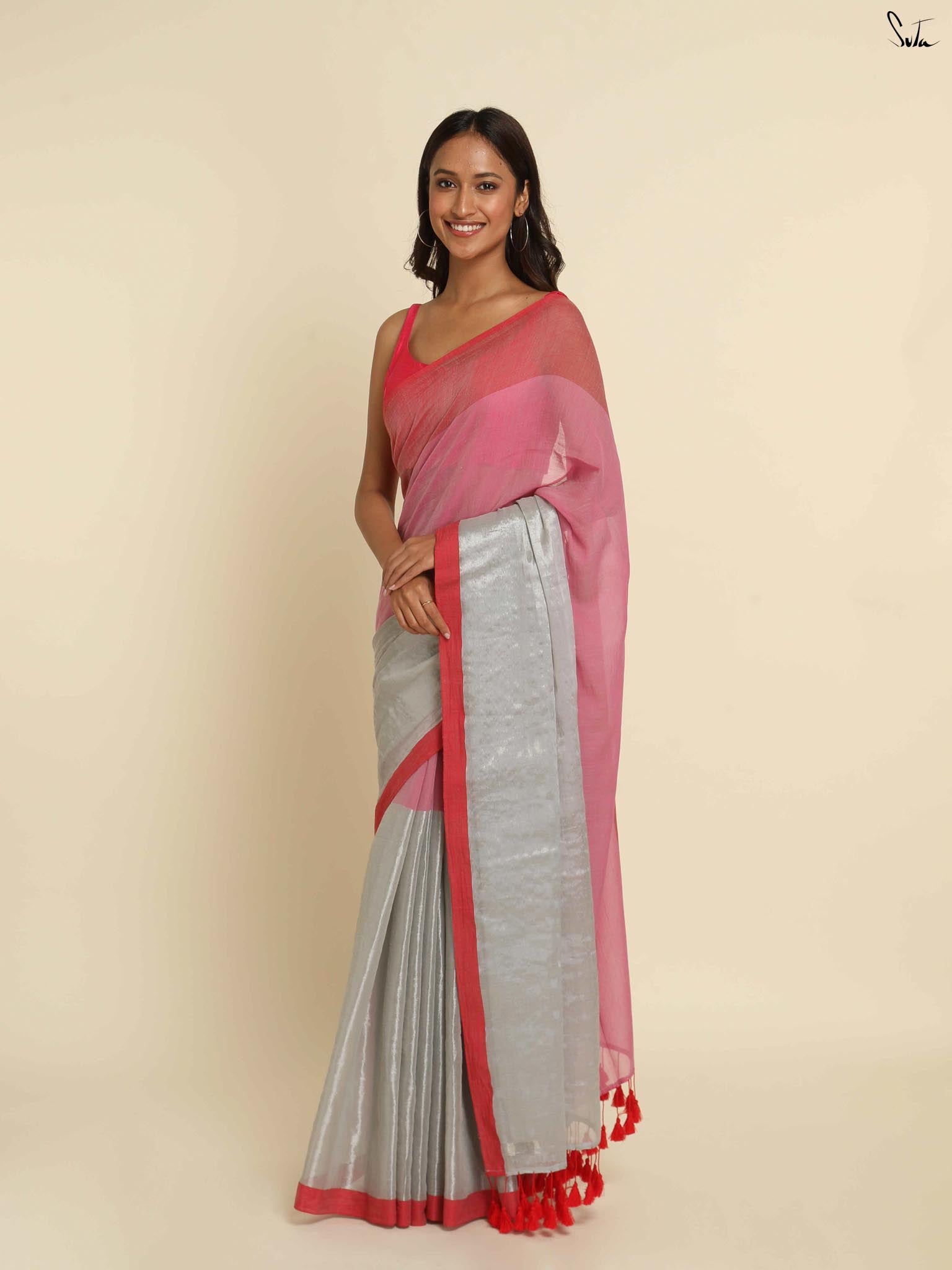 Tickle Pink Saree