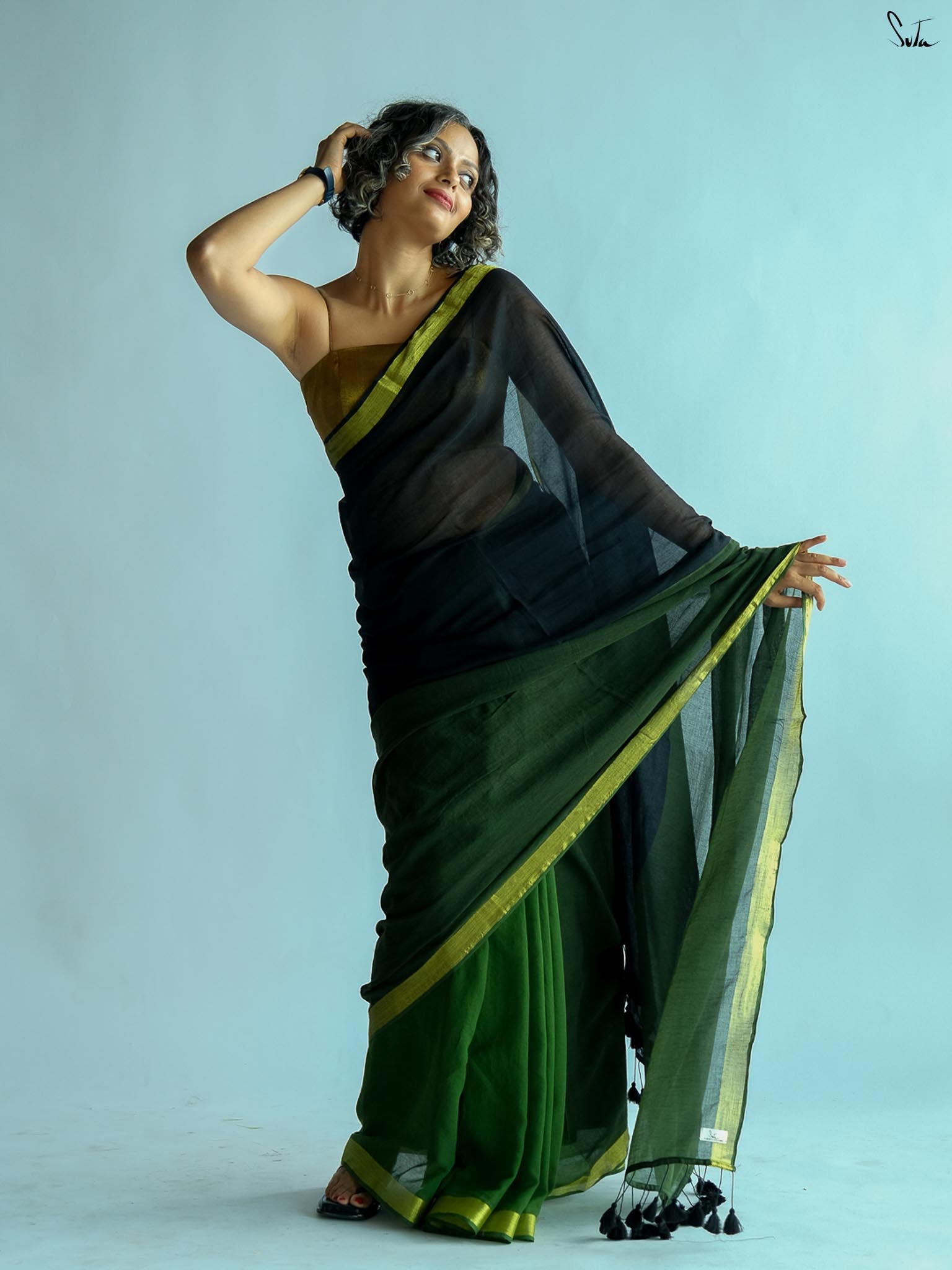 Shades Of A River Saree