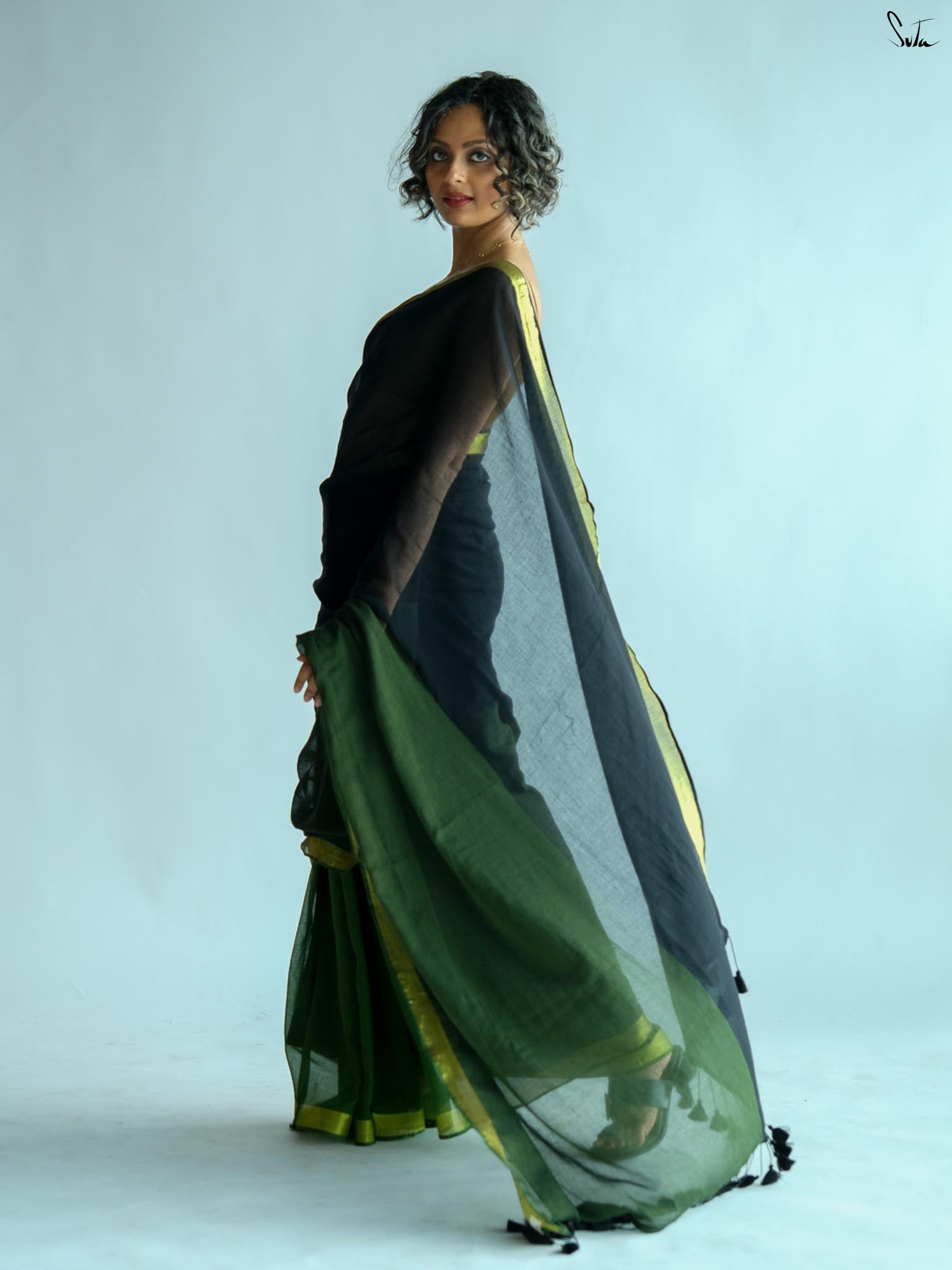 Shades Of A River Saree