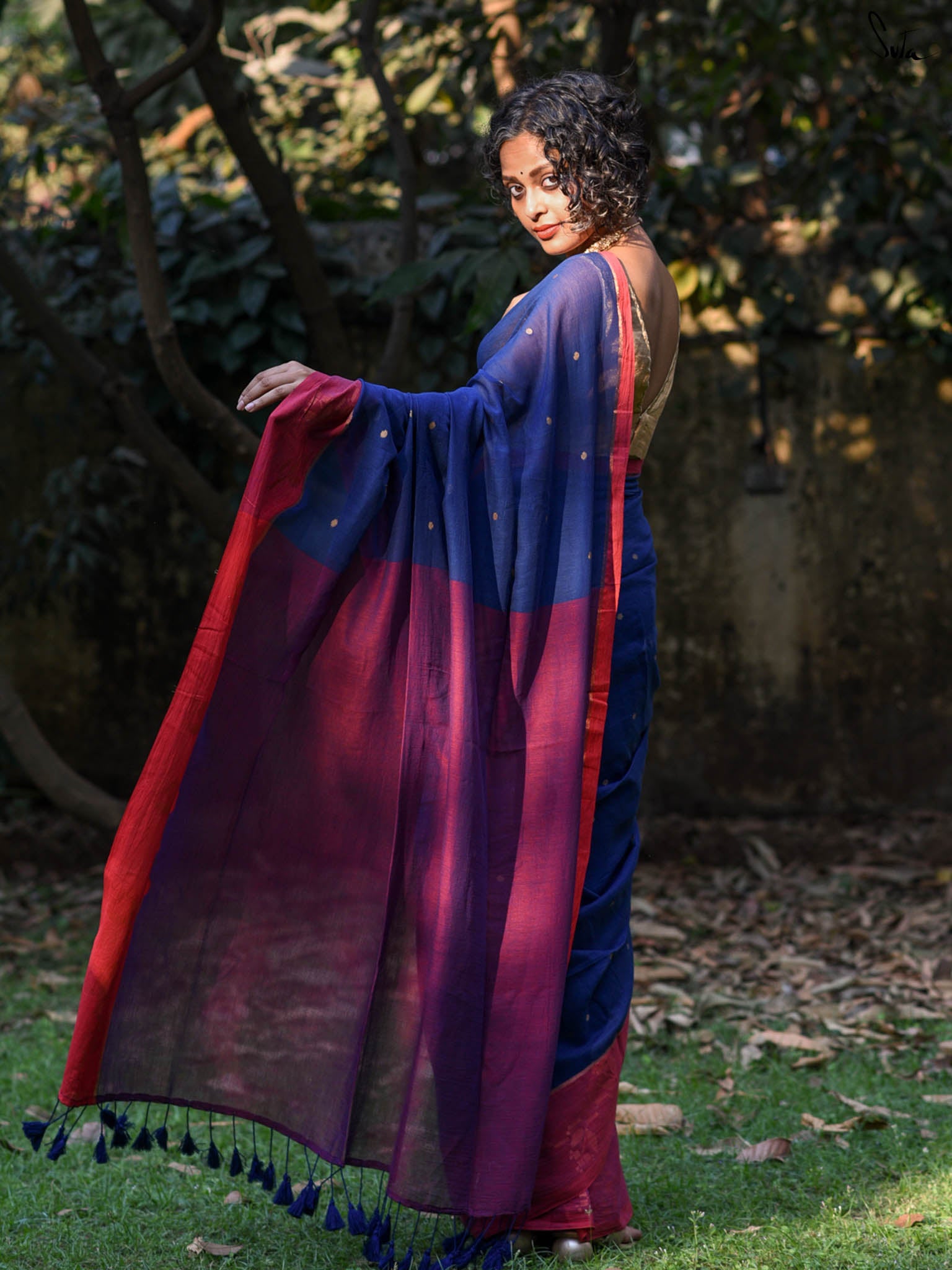 Suta Woven Design Pure Cotton Saree