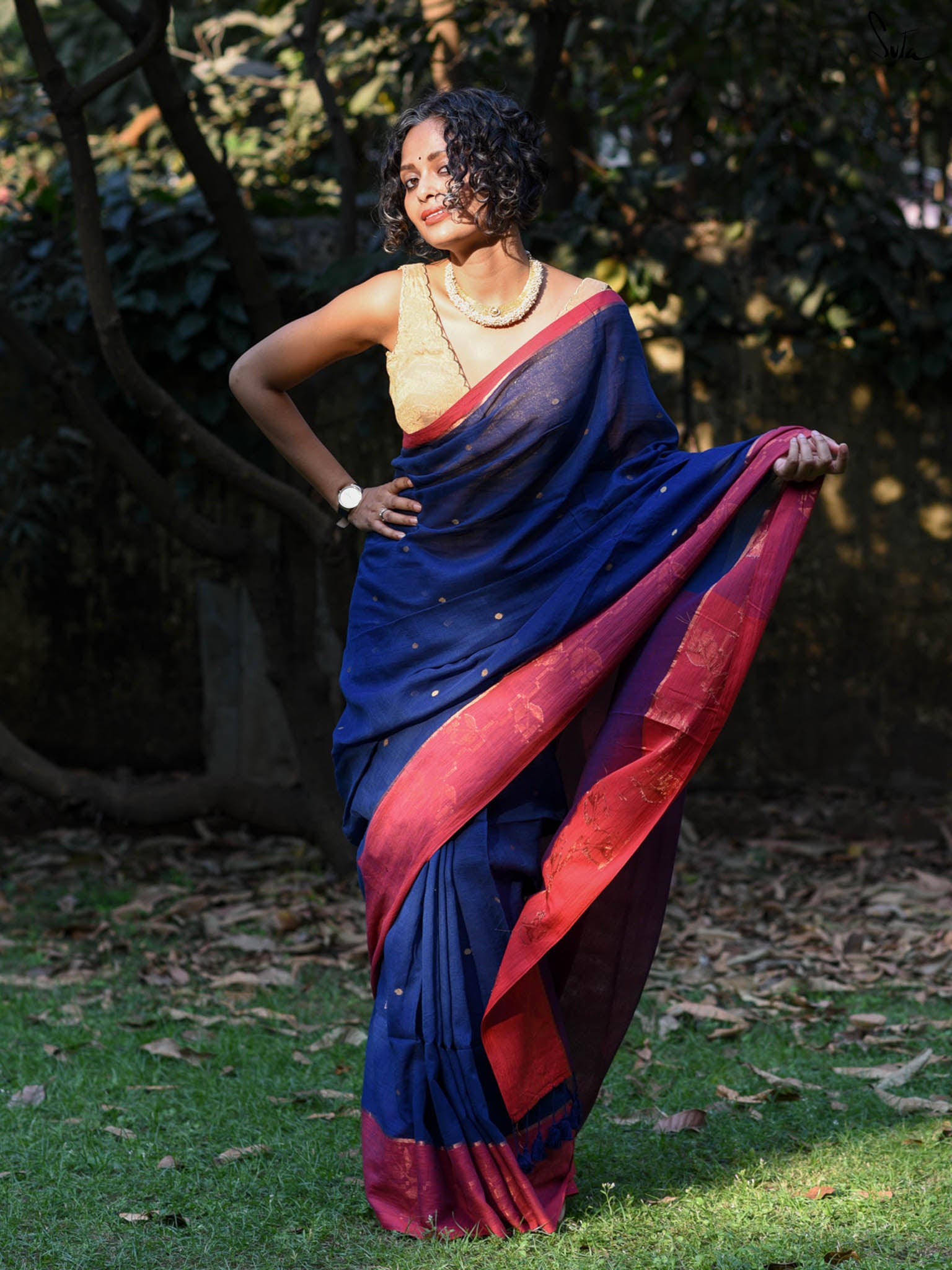 Suta Woven Design Pure Cotton Saree