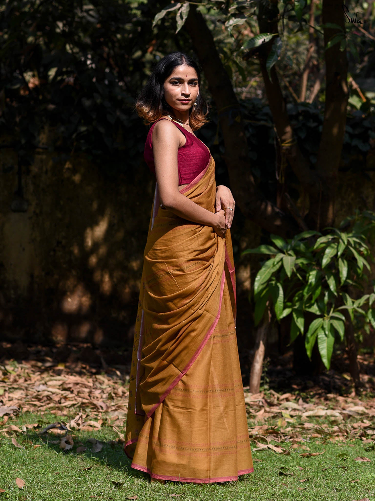 Suta Floral Pure Cotton Saree