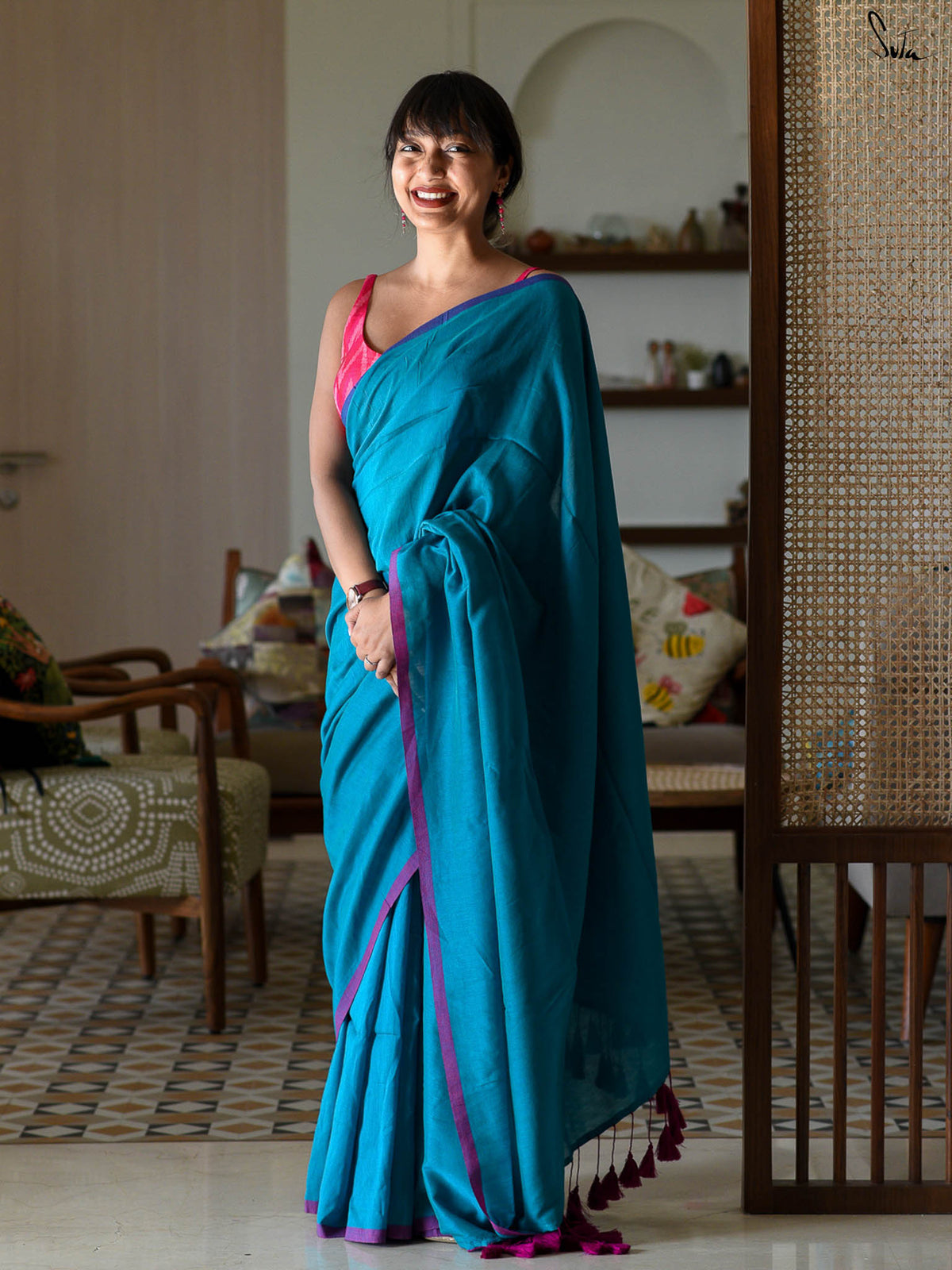 Aquamarine Saree