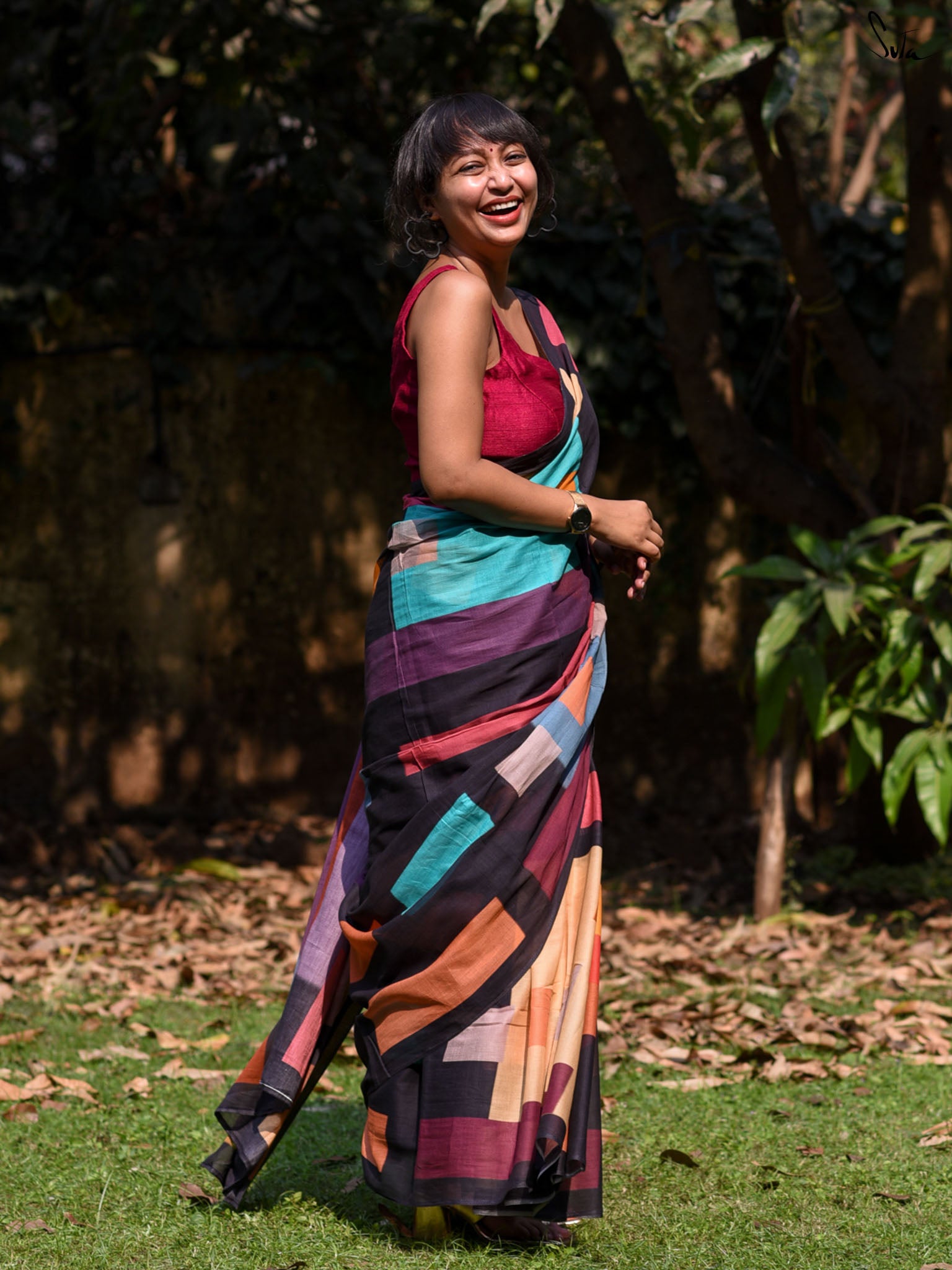 Colours Of Block Saree